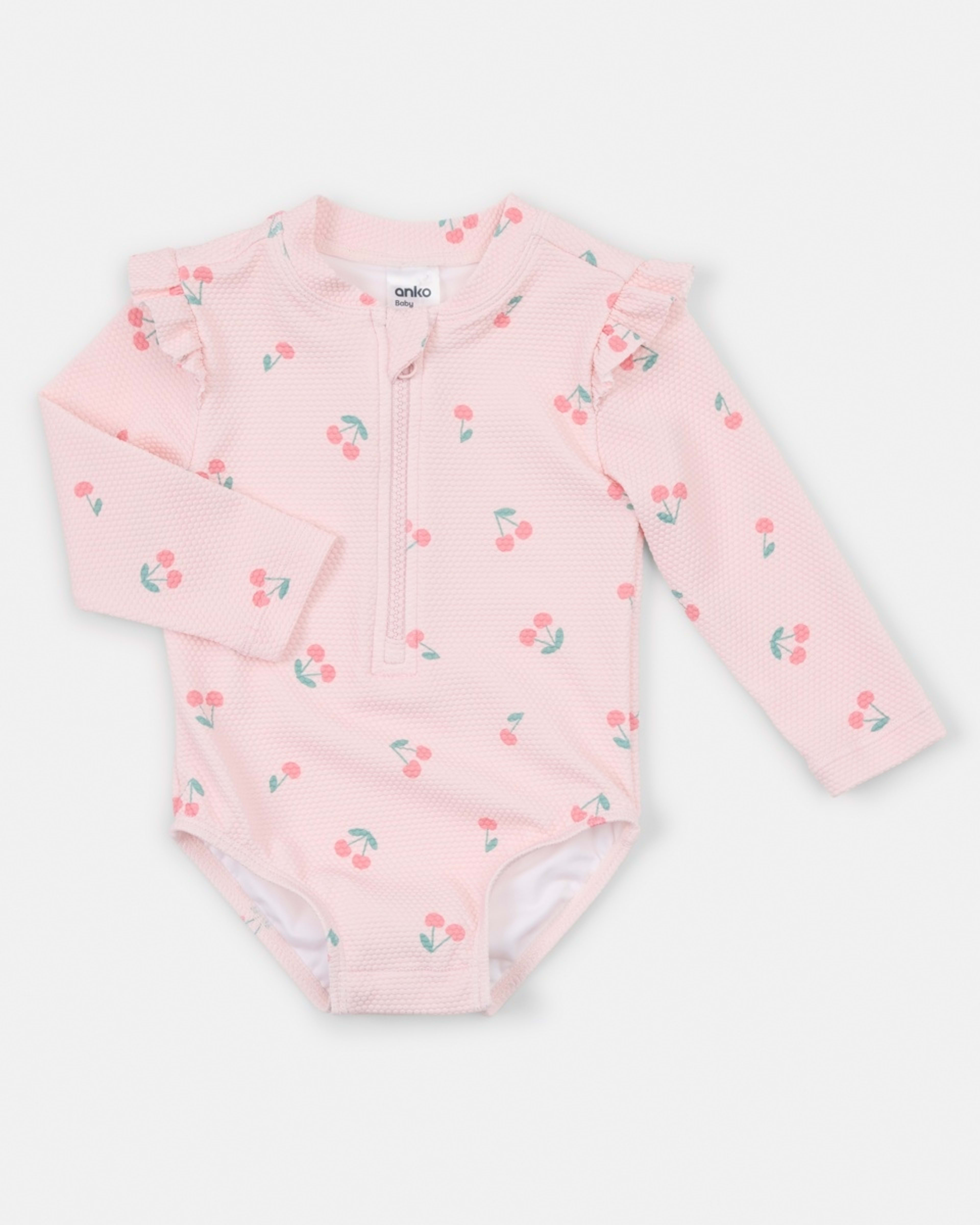 1 Frill Bather Pink Cherries