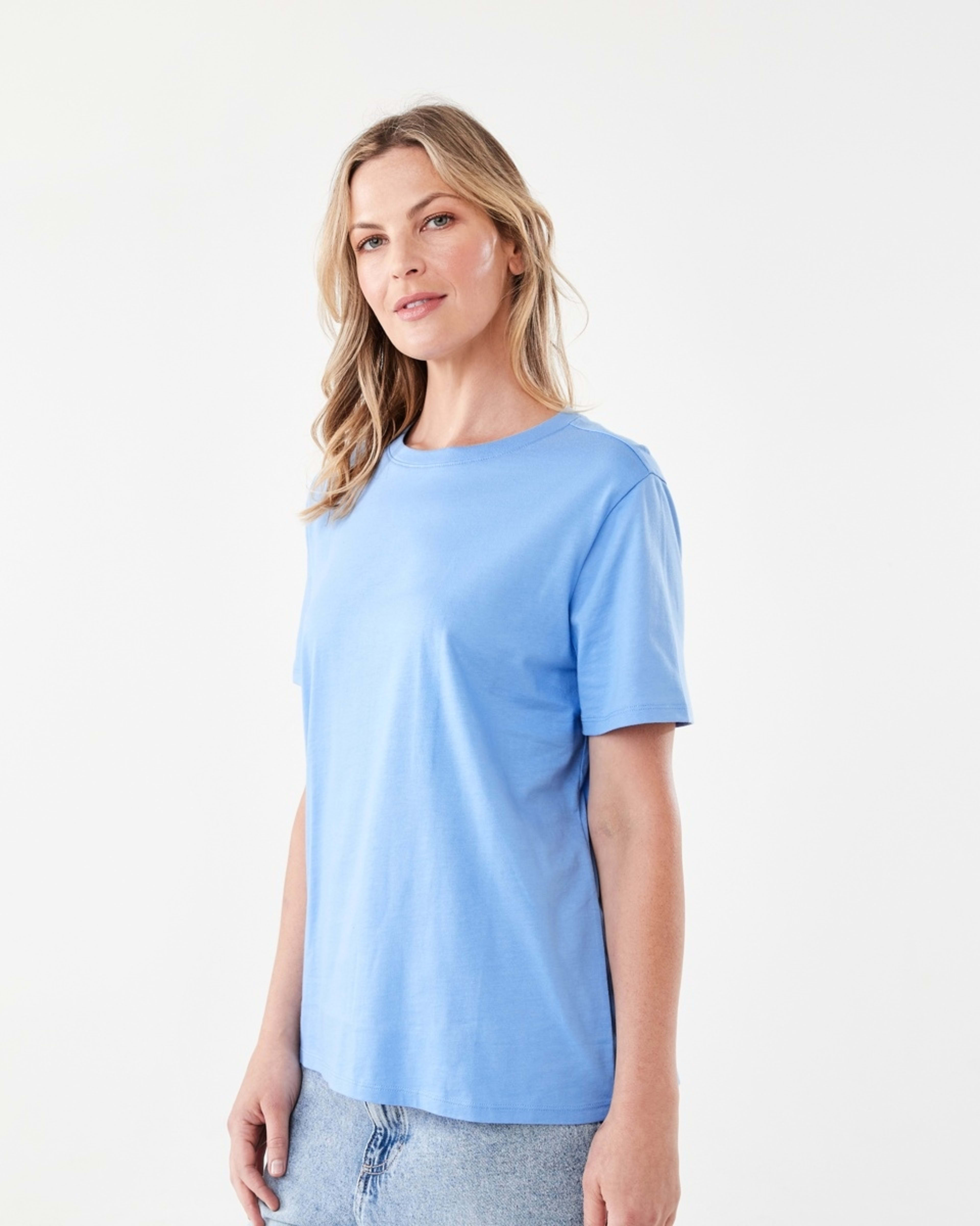 2 Short Sleeve Australian Cotton T-shirt CORNFLOWER, 2 of 5