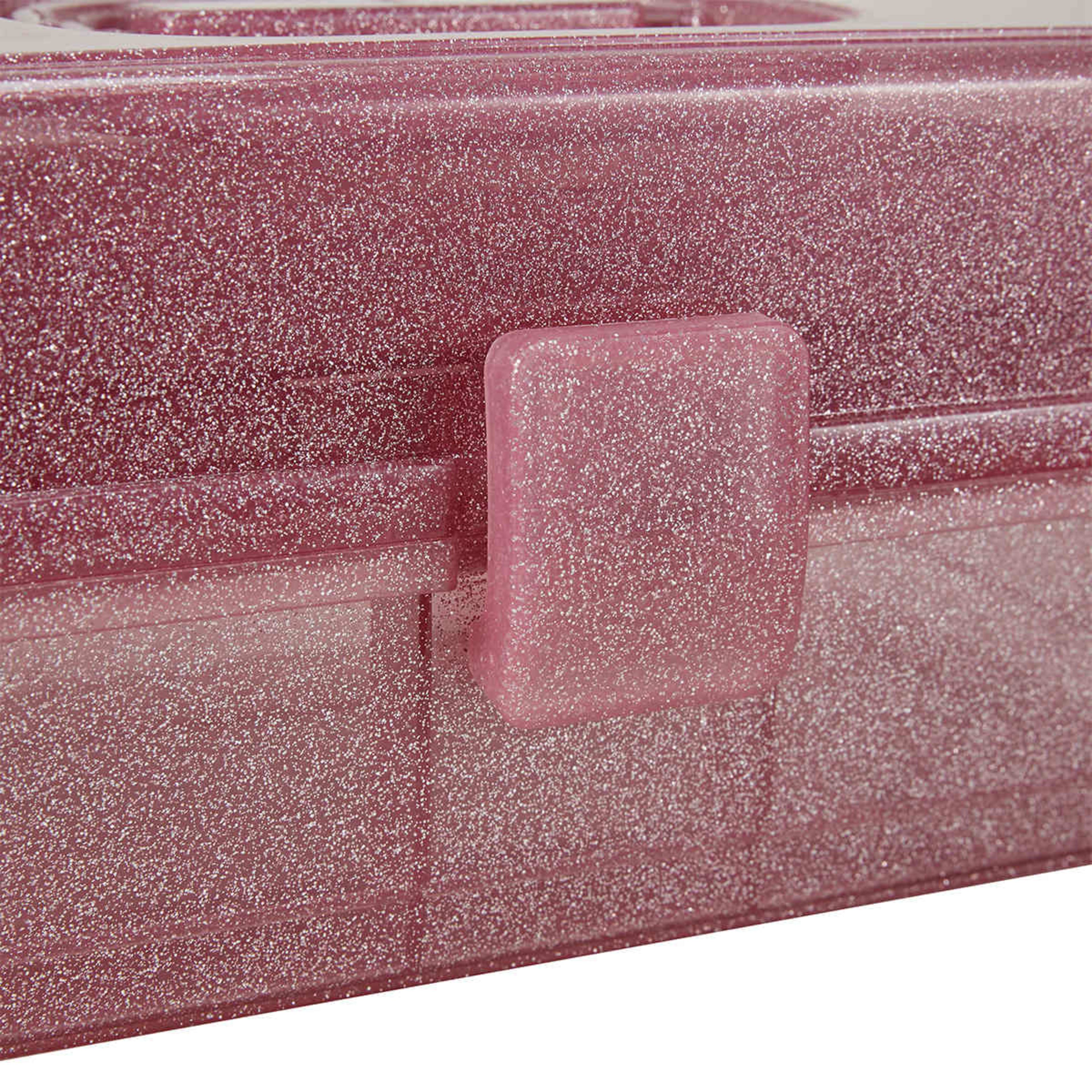 Craft Storage Caddy Glitter Pink Kmart