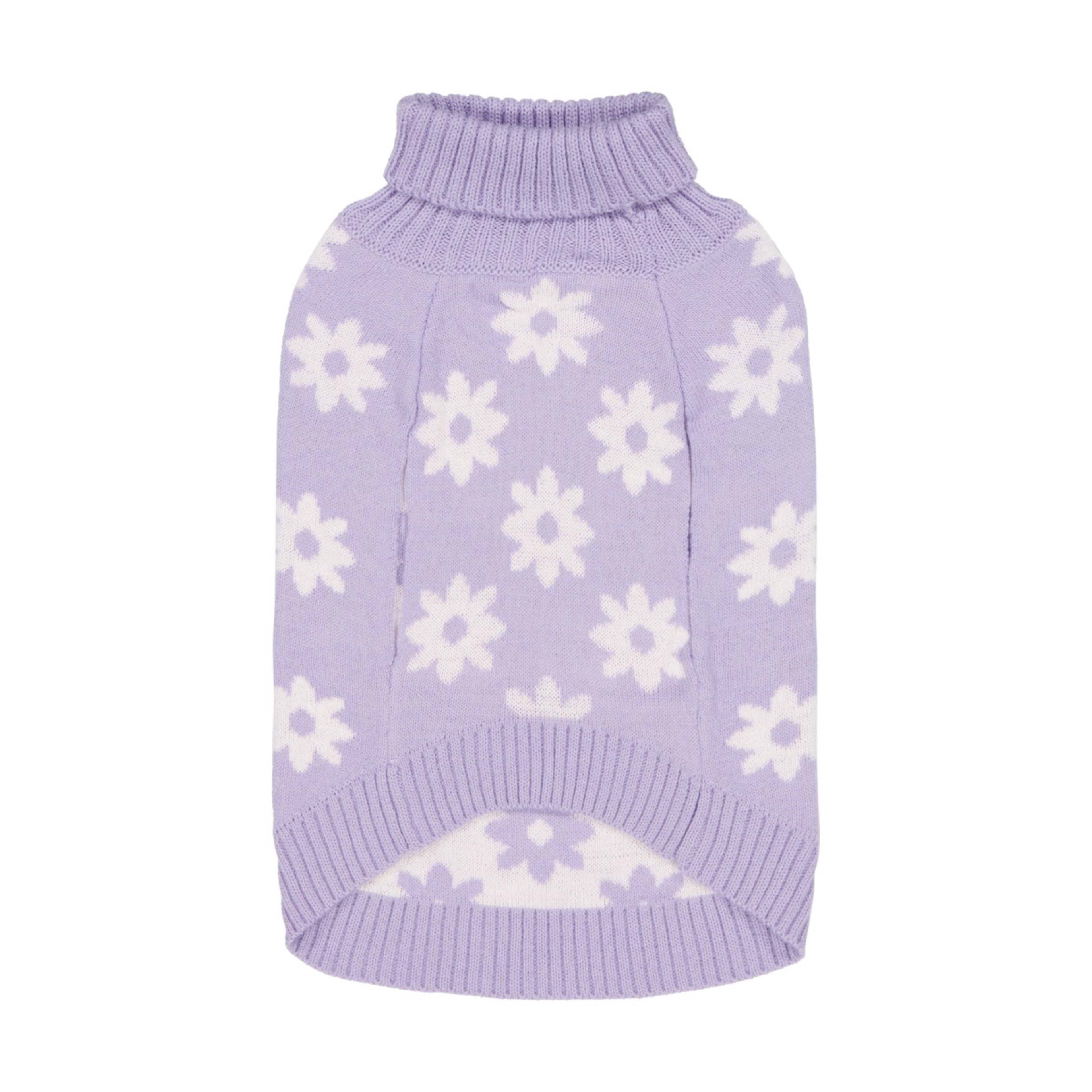 6 Pet Daisy Knit Jumper - Medium, Purple, 6 of 10