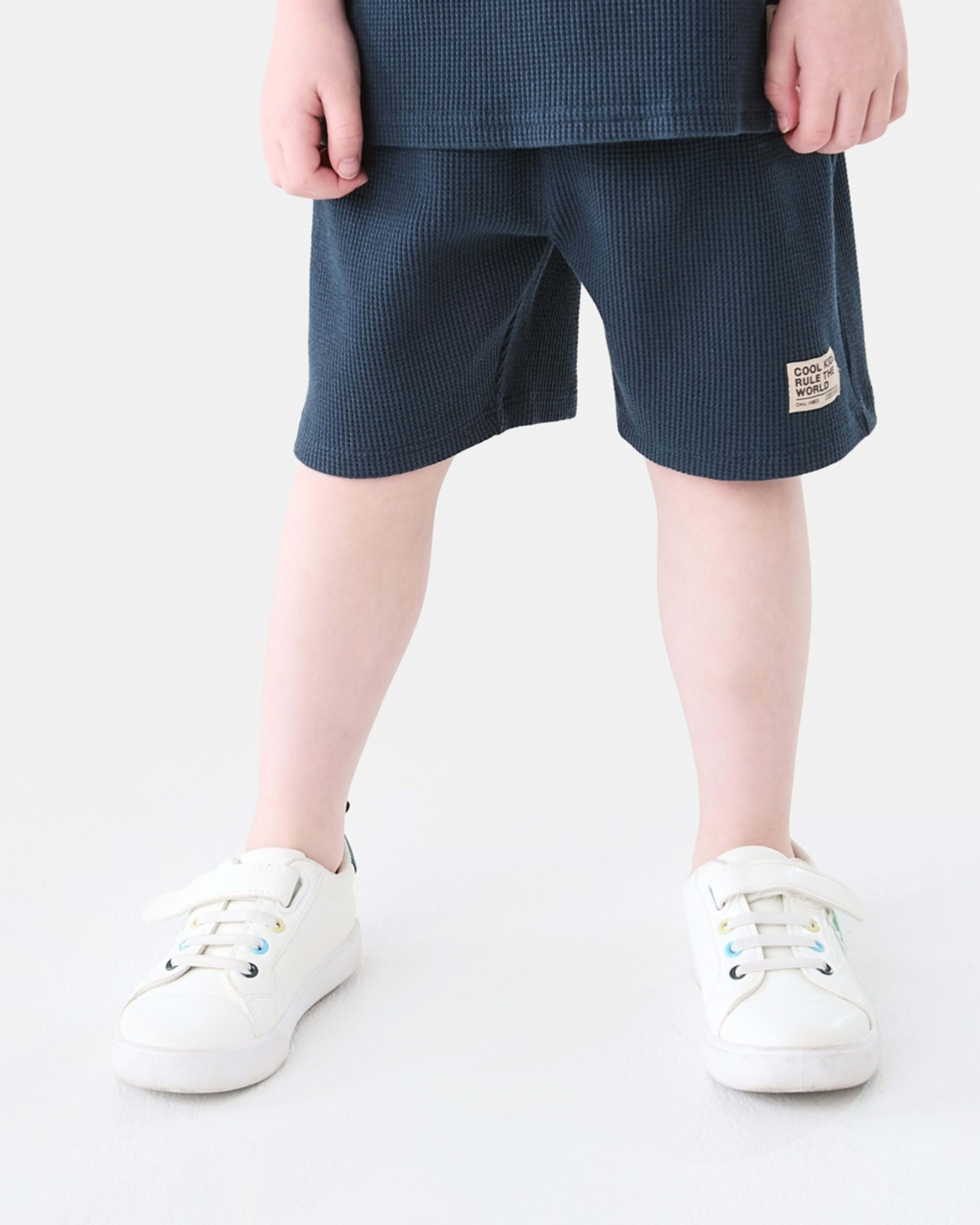 1 Waffle Shorts Dress Navy