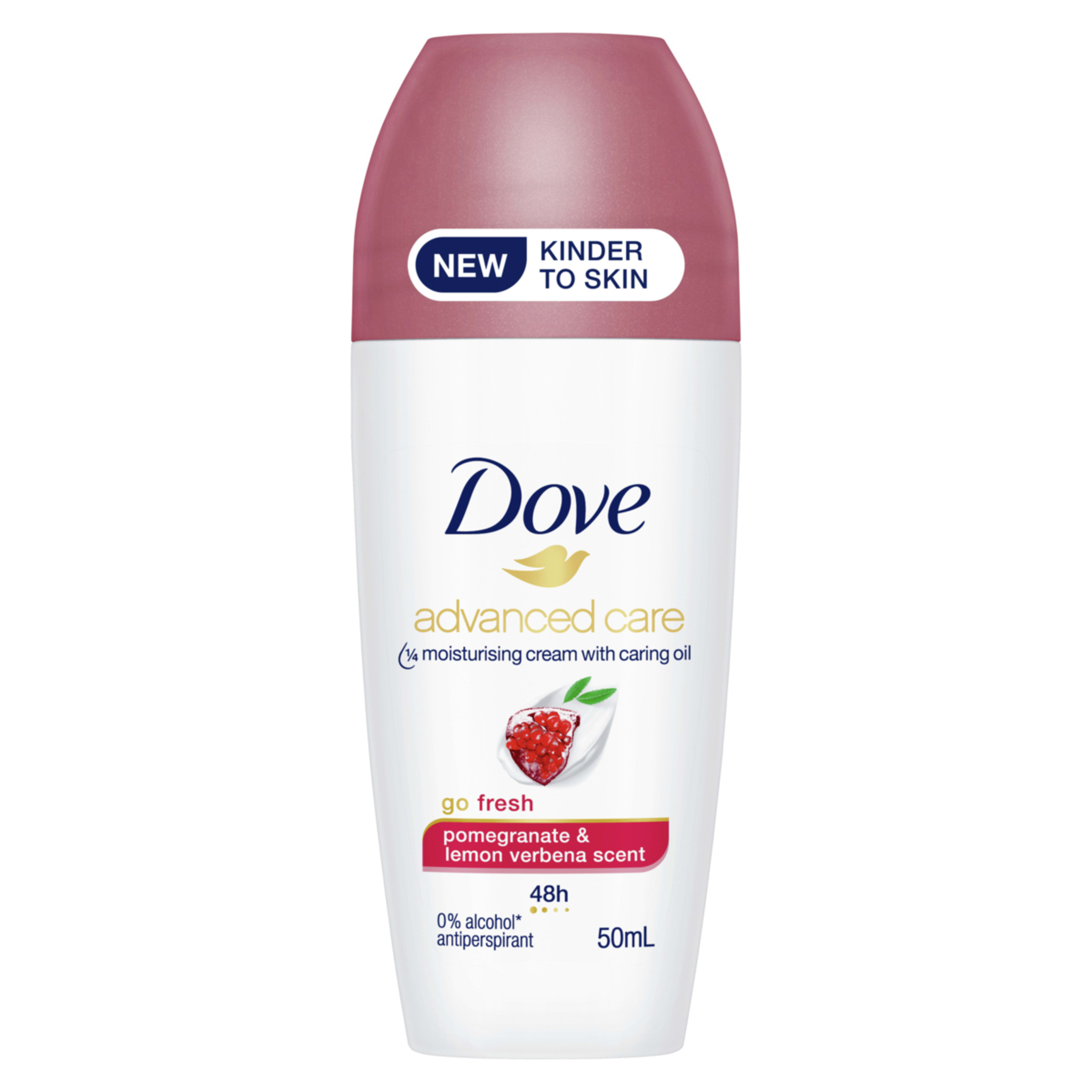 1 Dove Advanced Care Go Fresh Antiperspirant Deodorant Roll-On 50ml - Pomegranate and Lemon Verbena Scent