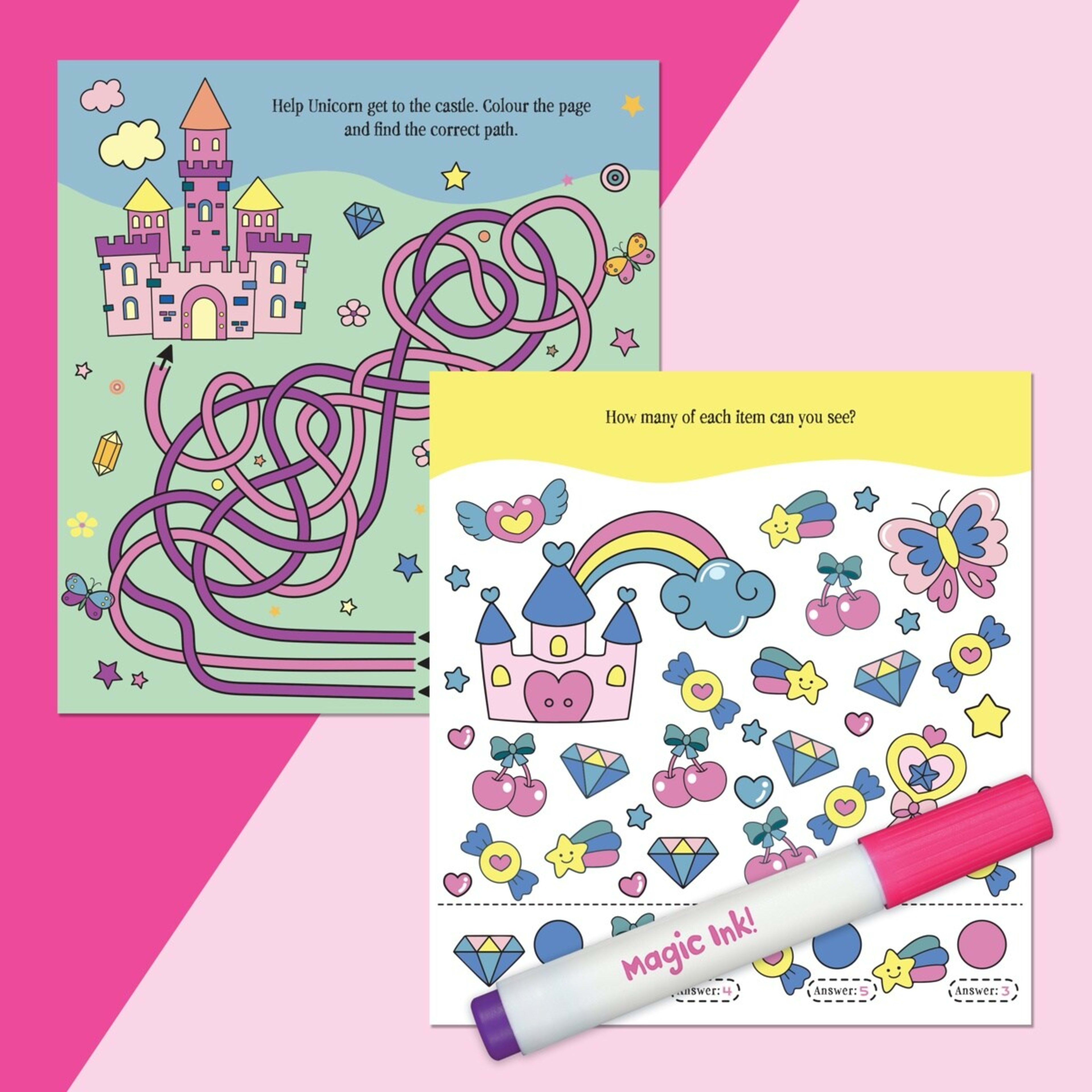 3 INKredibles Magic Reveal Unicorn Dreams Mess Free Magic Ink Pictures! - Book, 3 of 5