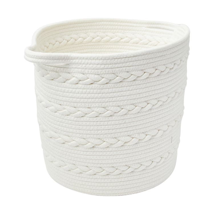 Round Braid Rope Basket White Kmart