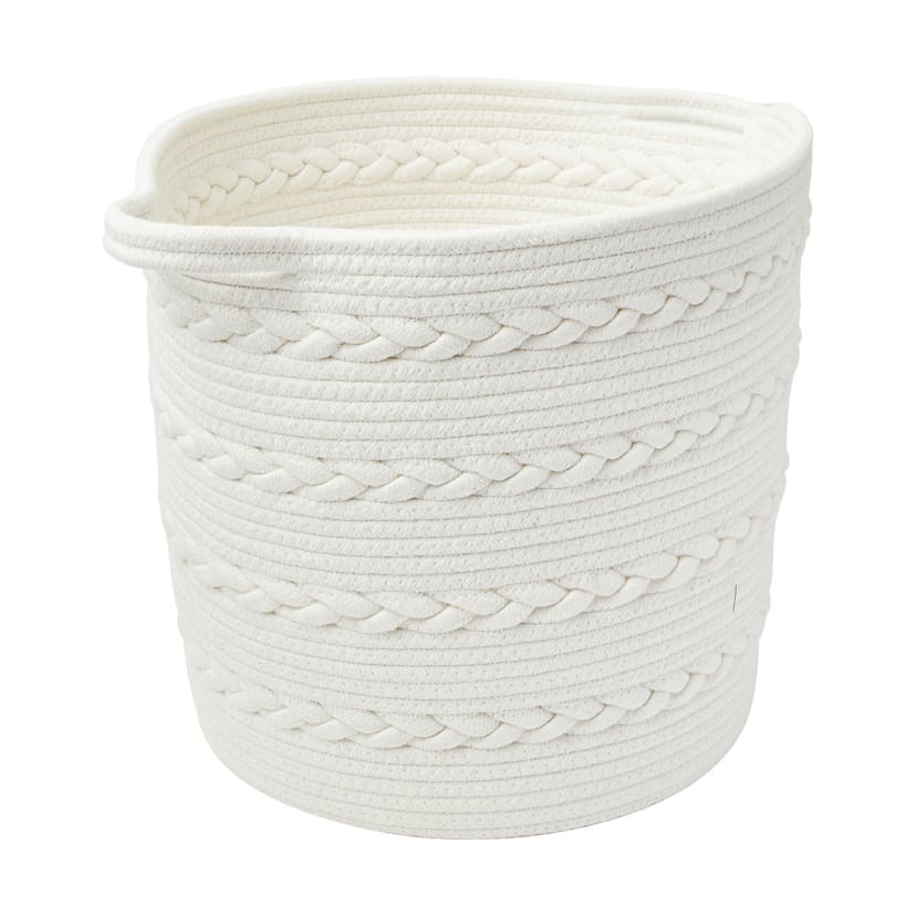 Round Braid Rope Basket White Kmart
