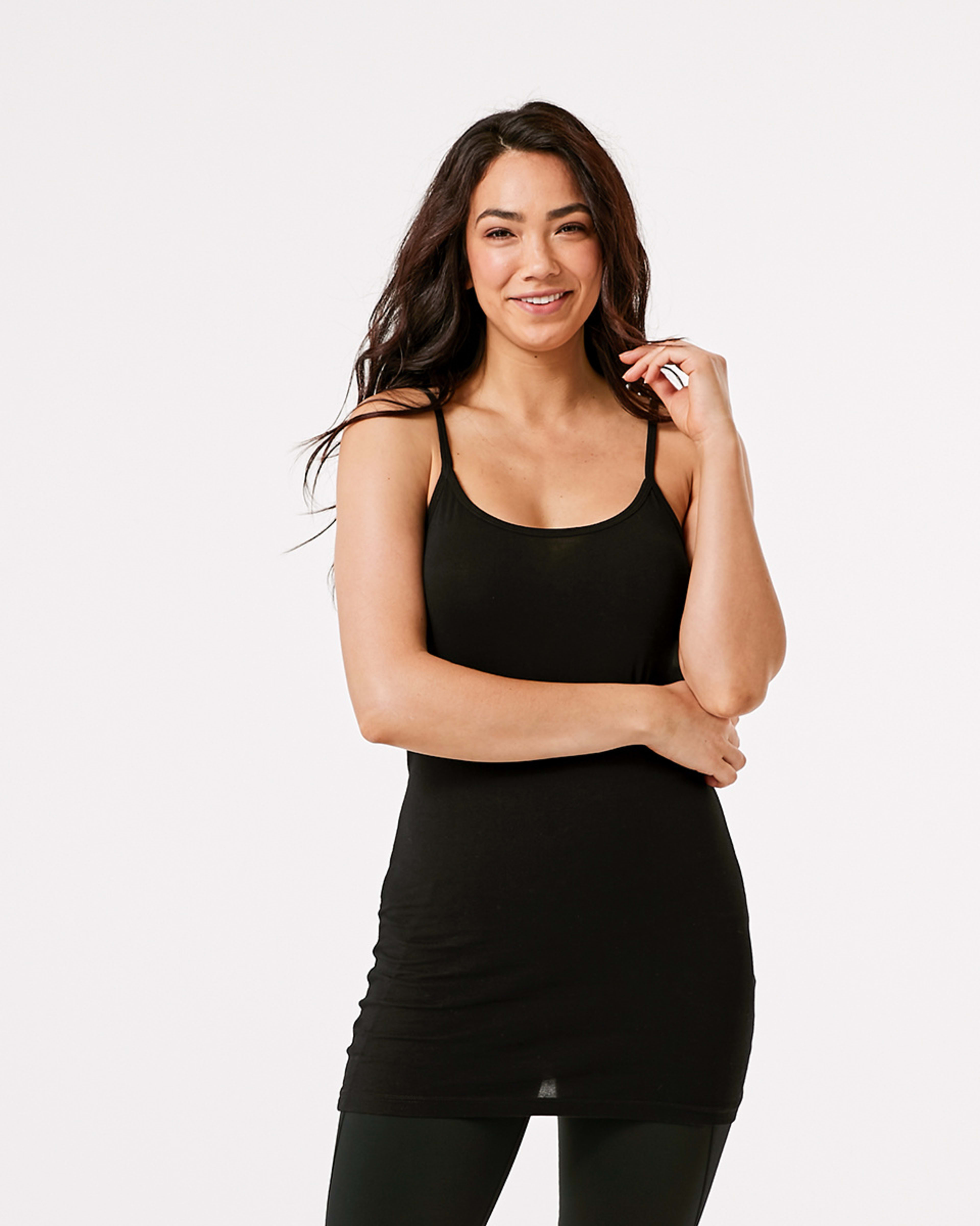2 Longline Camisole Black, 2 of 5