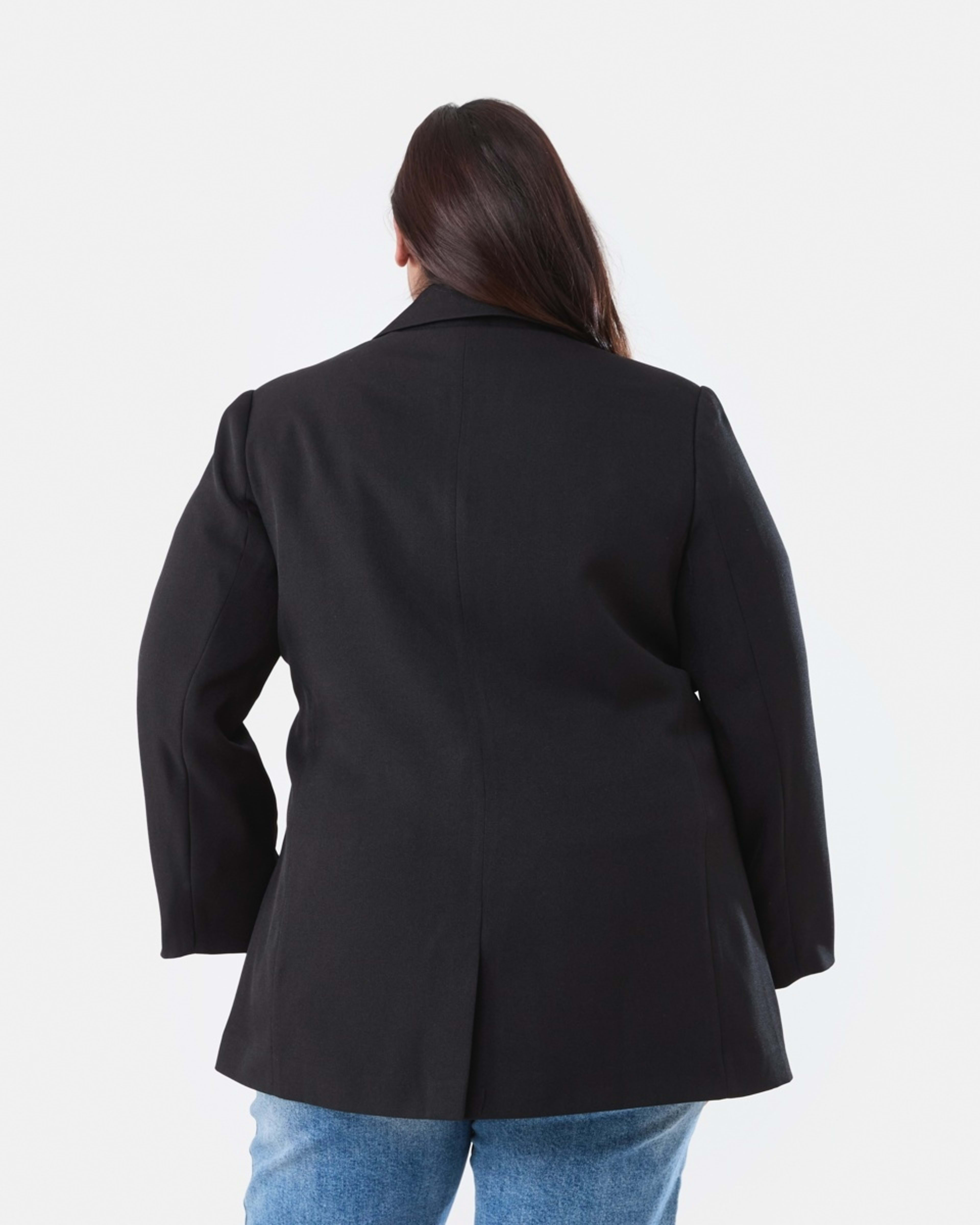 4 Curve Cuff Split Blazer BLACK, 4 of 6