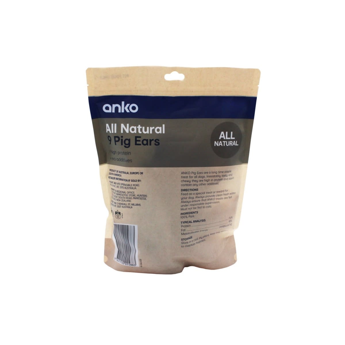 9 Pack Pet Treat Pig Ears Kmart