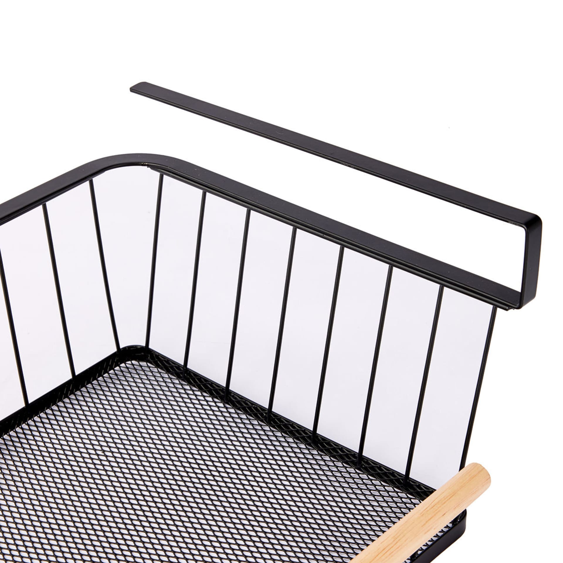 Wire and Wood Undershelf Basket Kmart