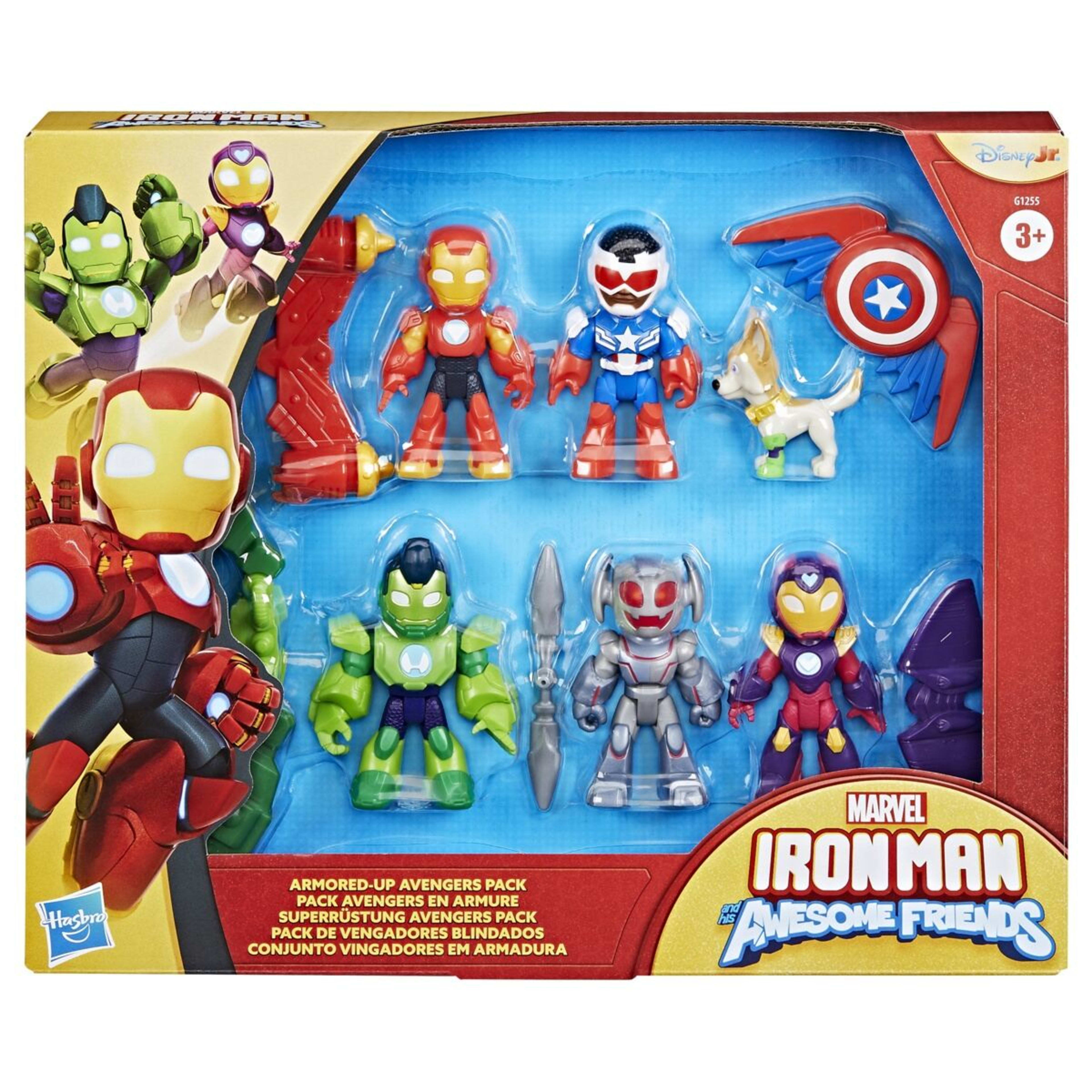 1 Disney Junior Marvel Iron Man and His Awesome Friends Armored-Up Avengers Pack