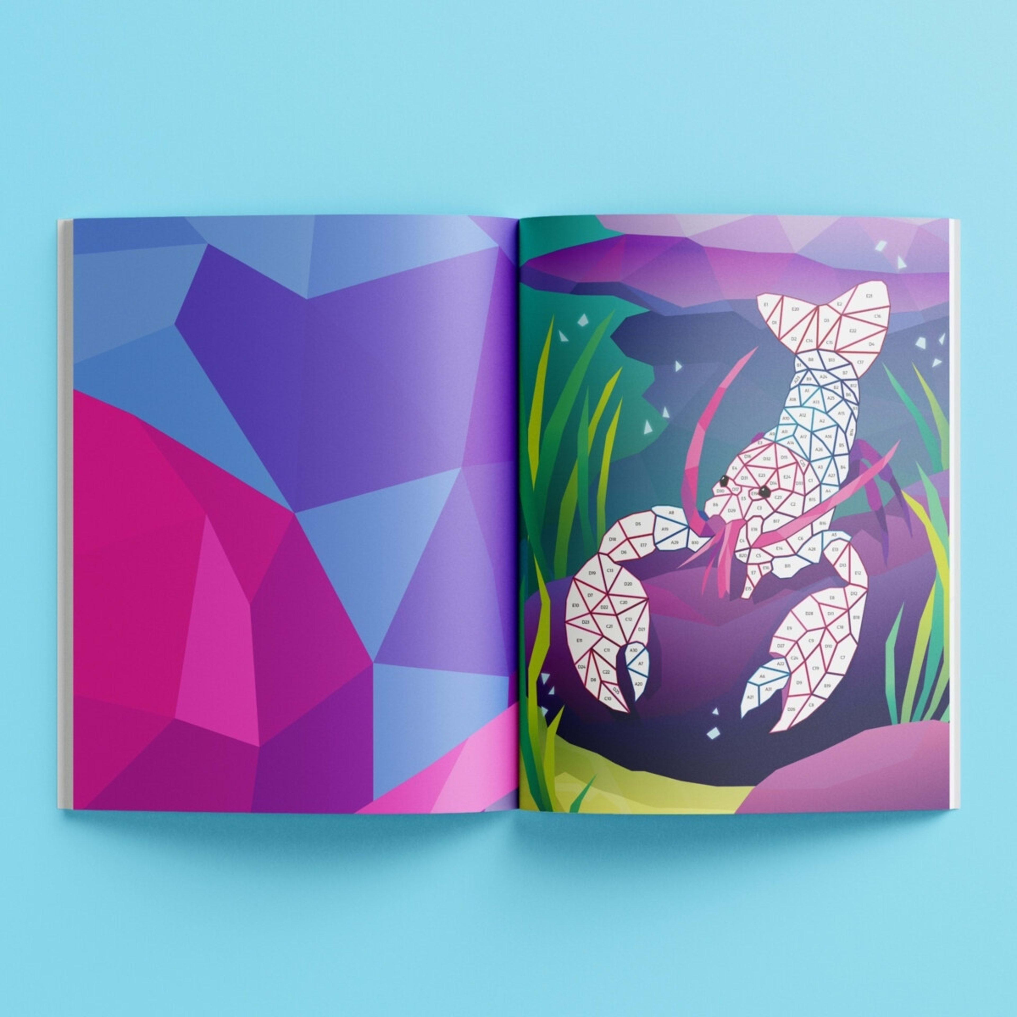 3 Kaleidoscope Sticker Mosaics: Neon Ocean - Book​, 3 of 6
