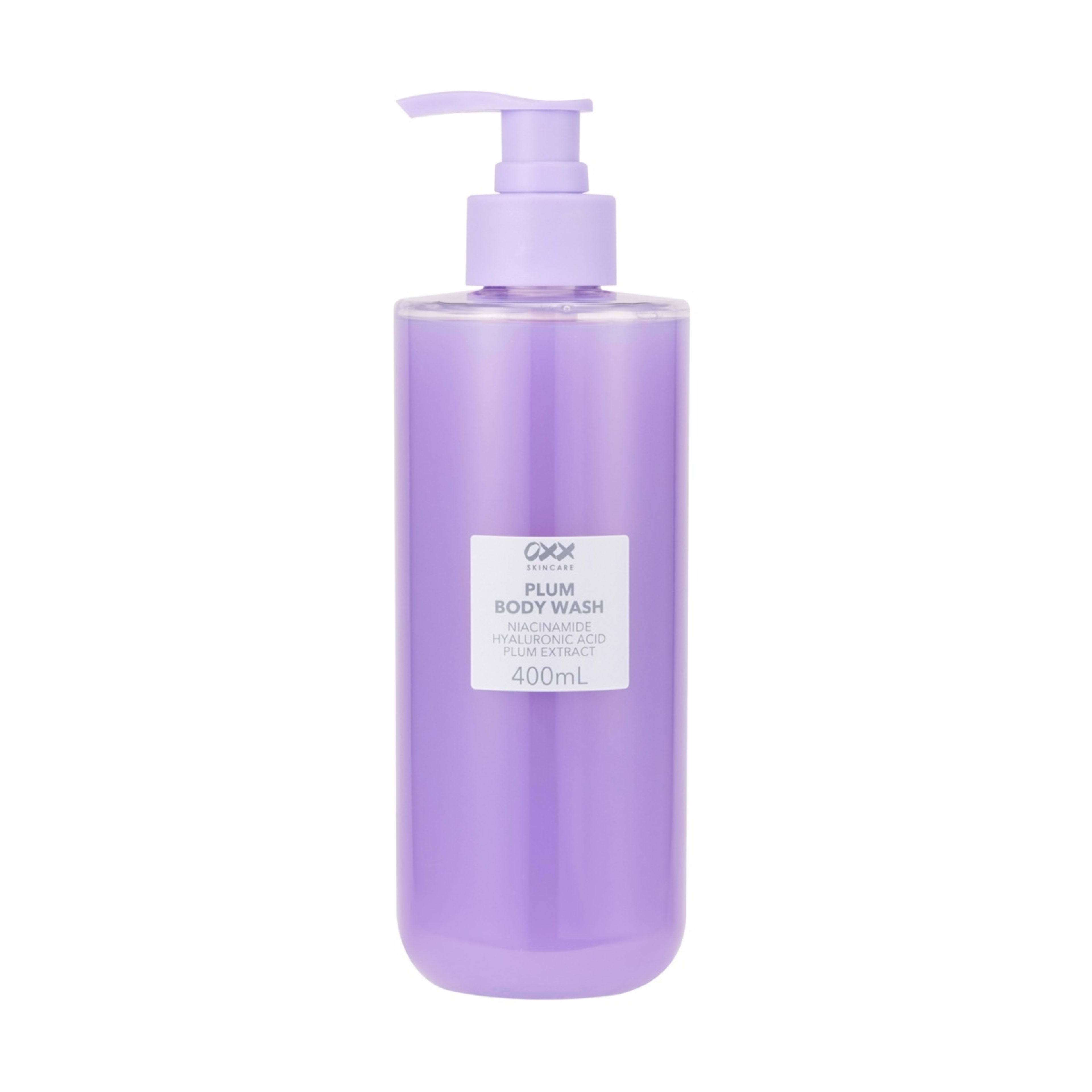 1 OXX Skincare Plum Body Wash 400ml - Niacinamide, Hyaluronic Acid and Plum Extract, 1 of 6