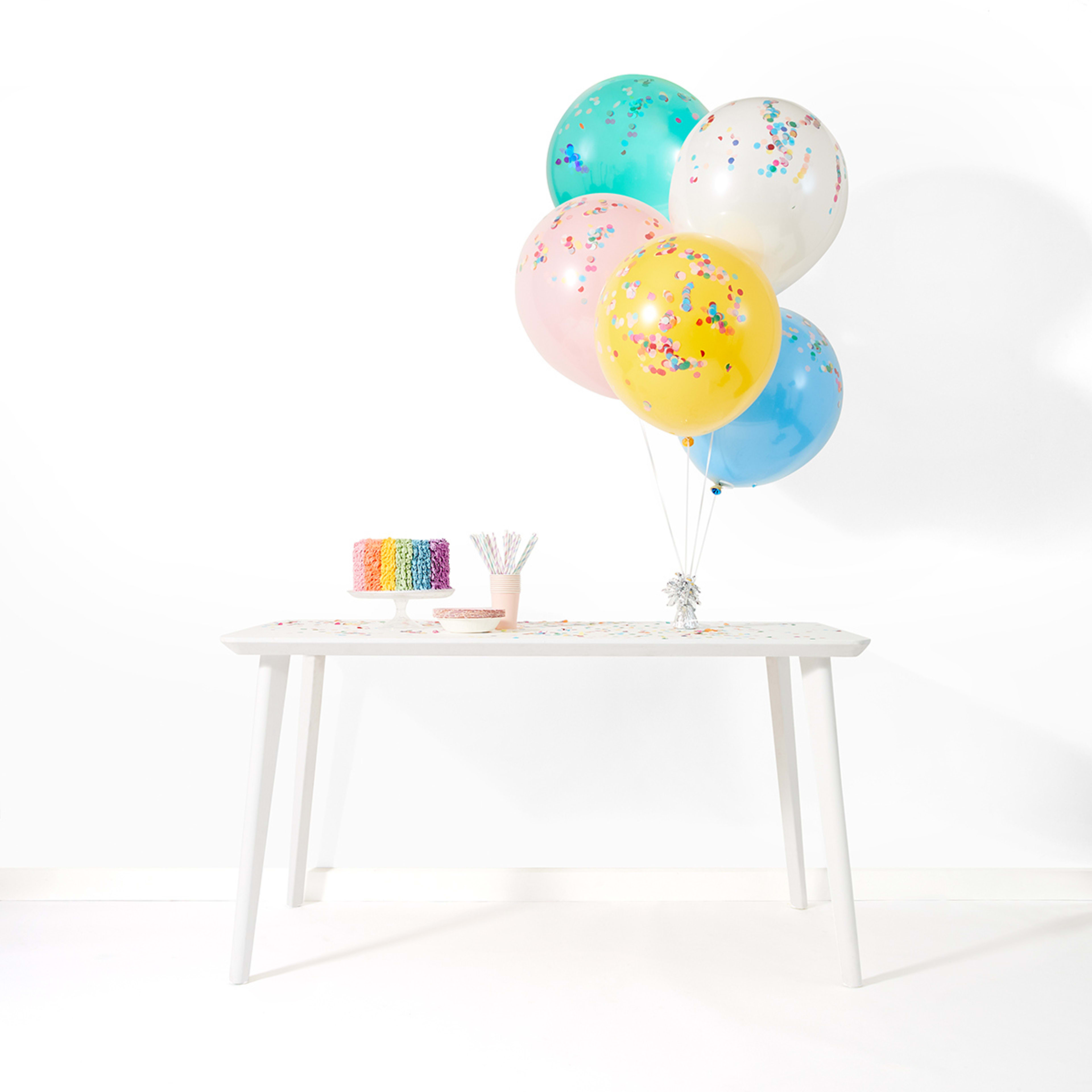 1 5 Pack Confetti Balloons