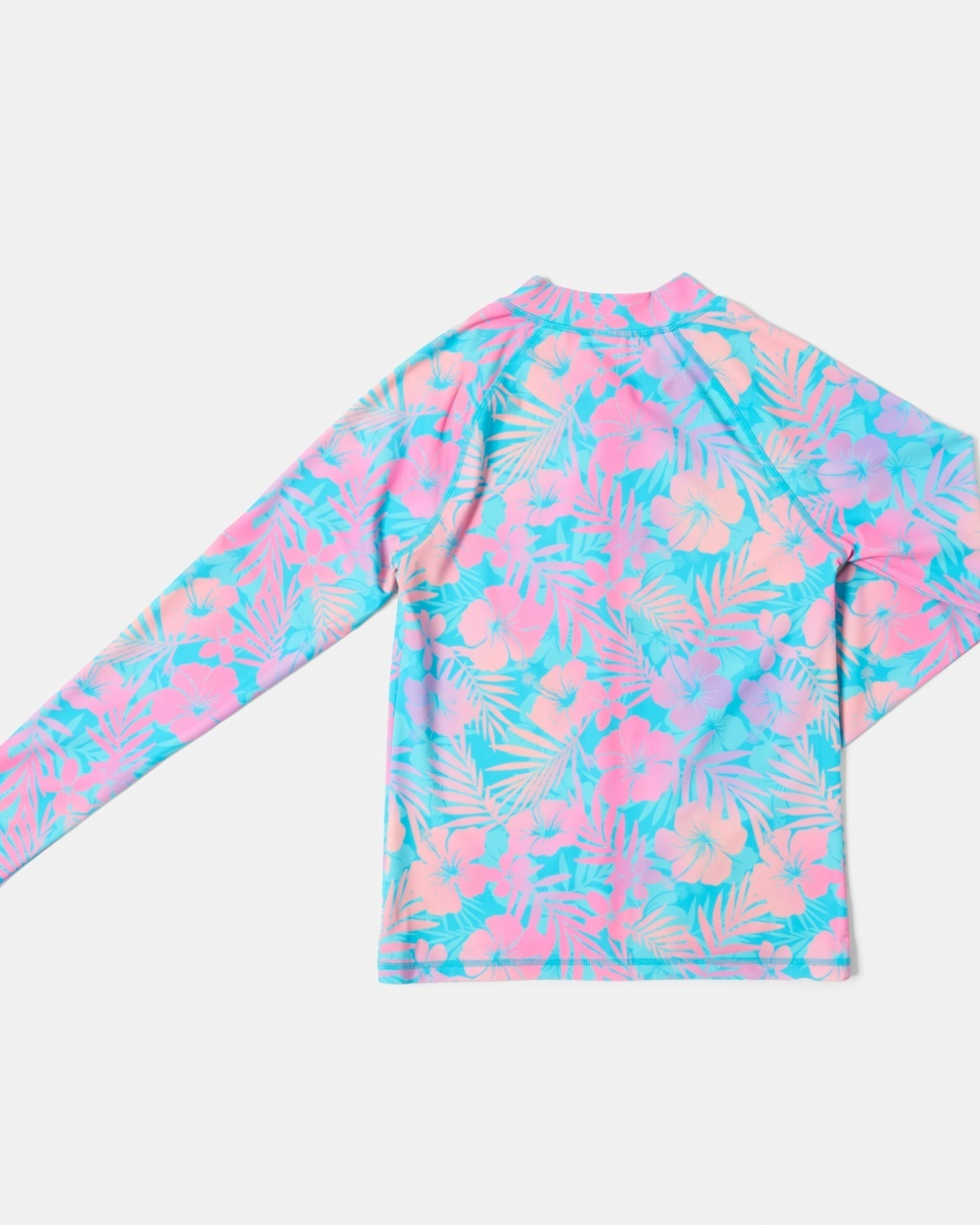 7 Long Sleeve Zip Through Rash Vest OMBRE TROPICAL LUSH MULTI, 7 of 8