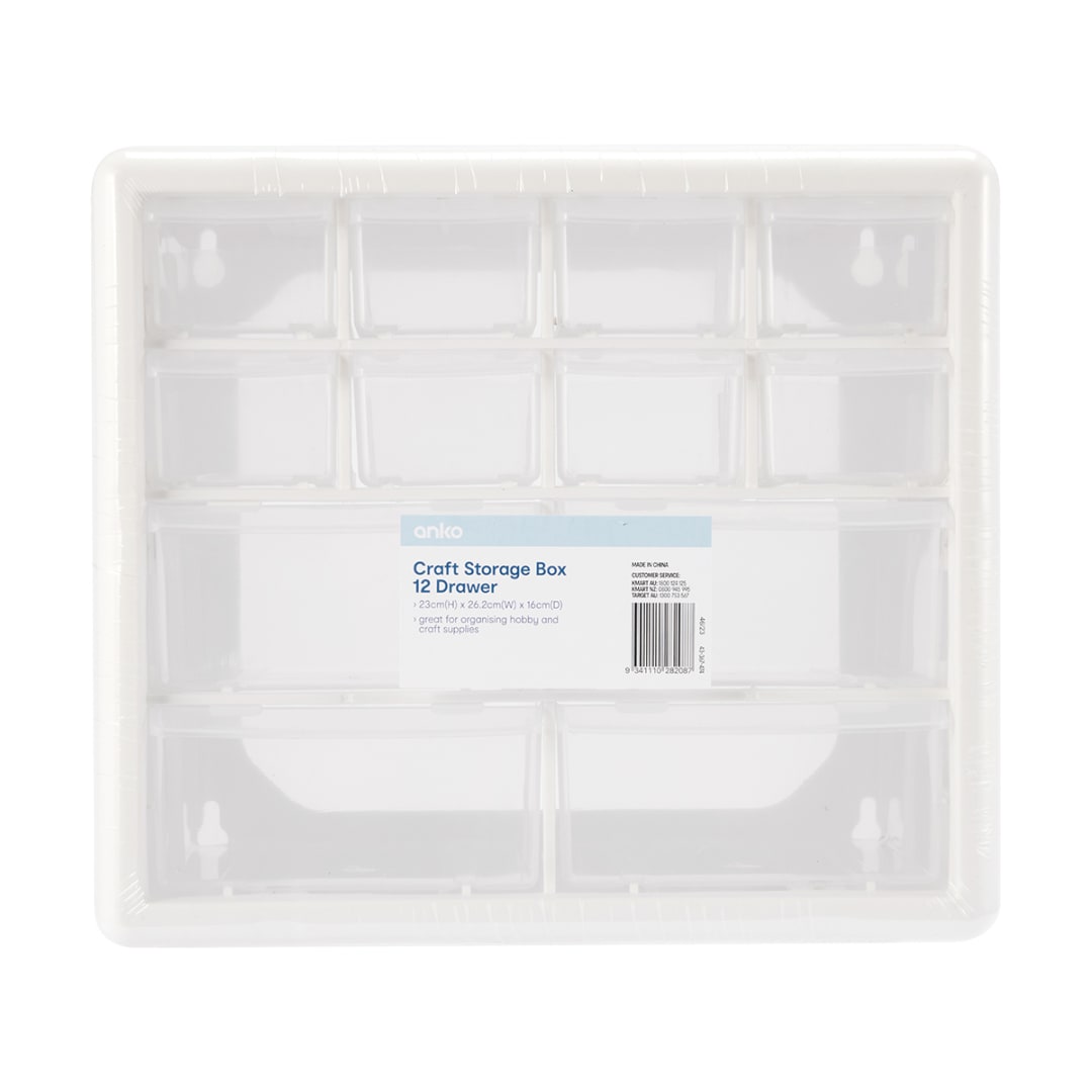 Craft Storage Box 12 Drawer Kmart