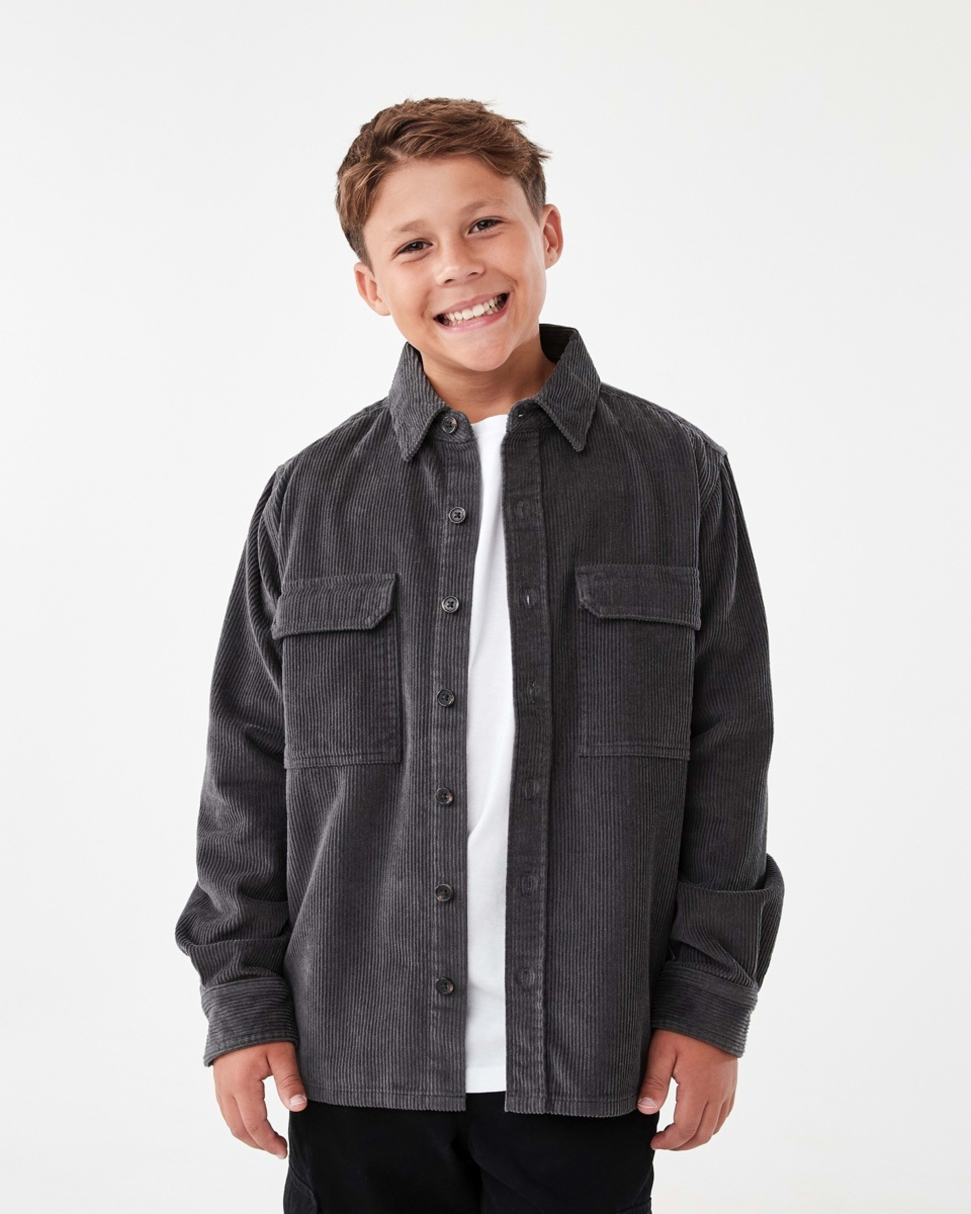 1 Utility Corduroy Overshirt Dark Magnet