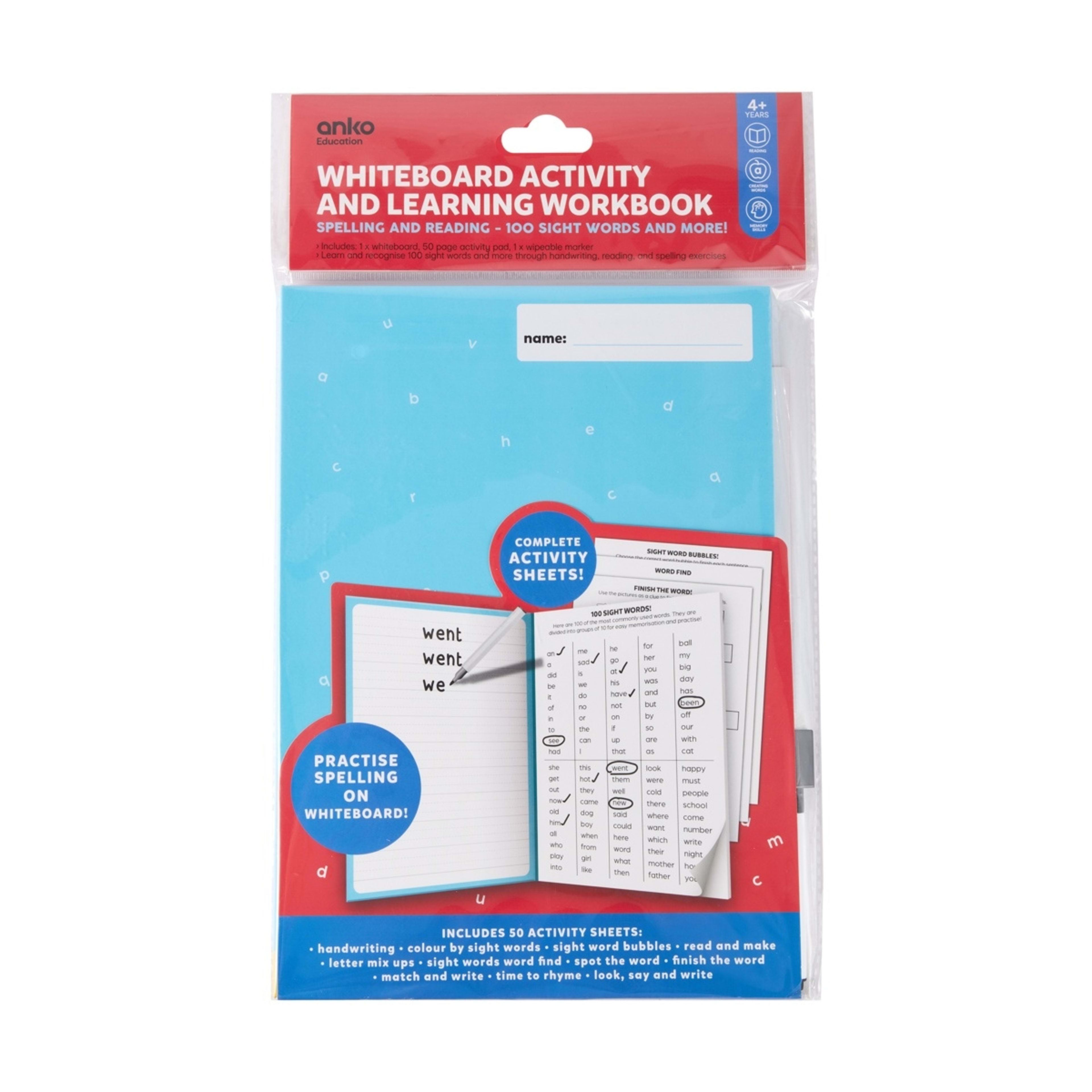 1 Whiteboard Activity and Learning Workbook, 1 of 9