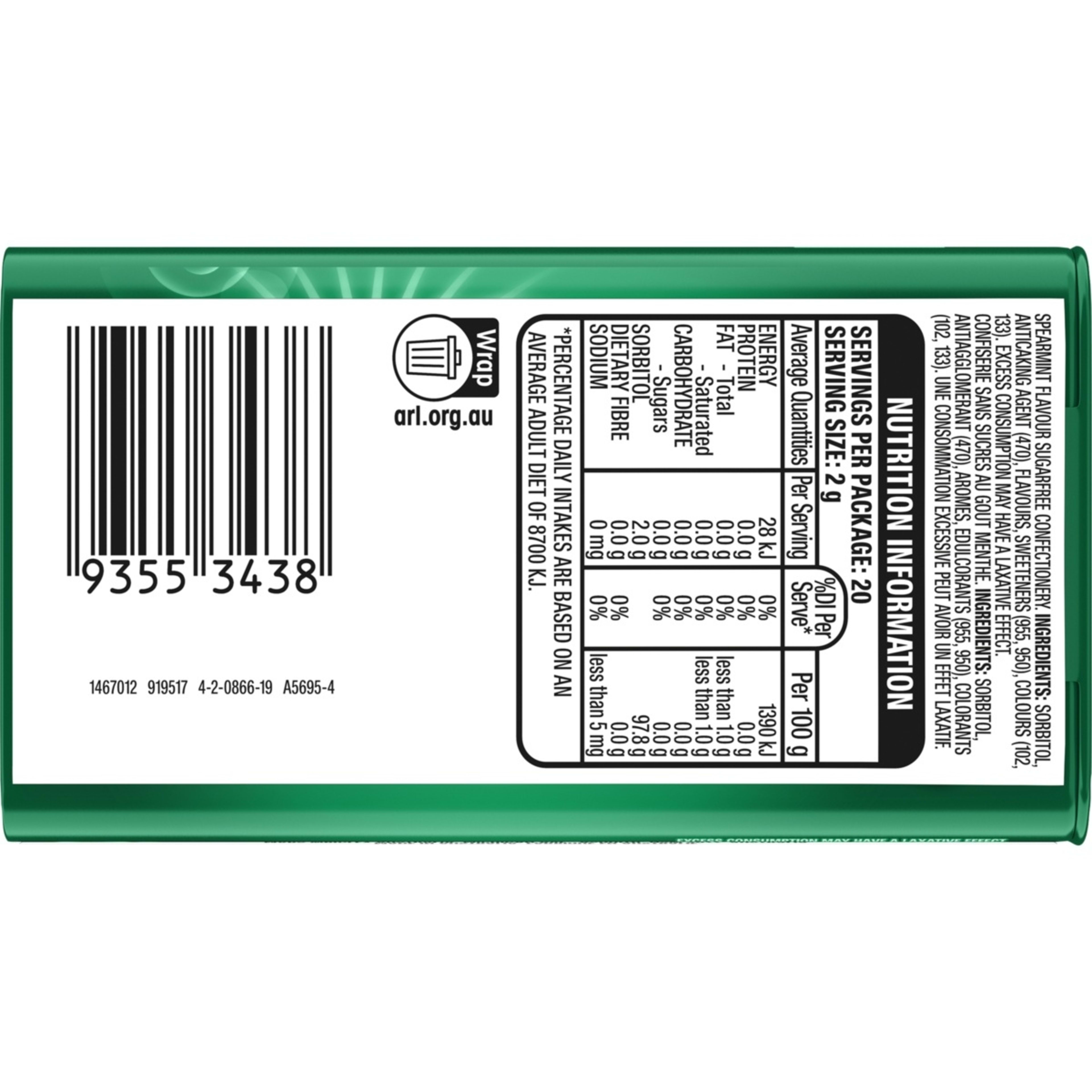 3 Wrigley's Eclipse Spearmint Tin 40g, 3 of 7