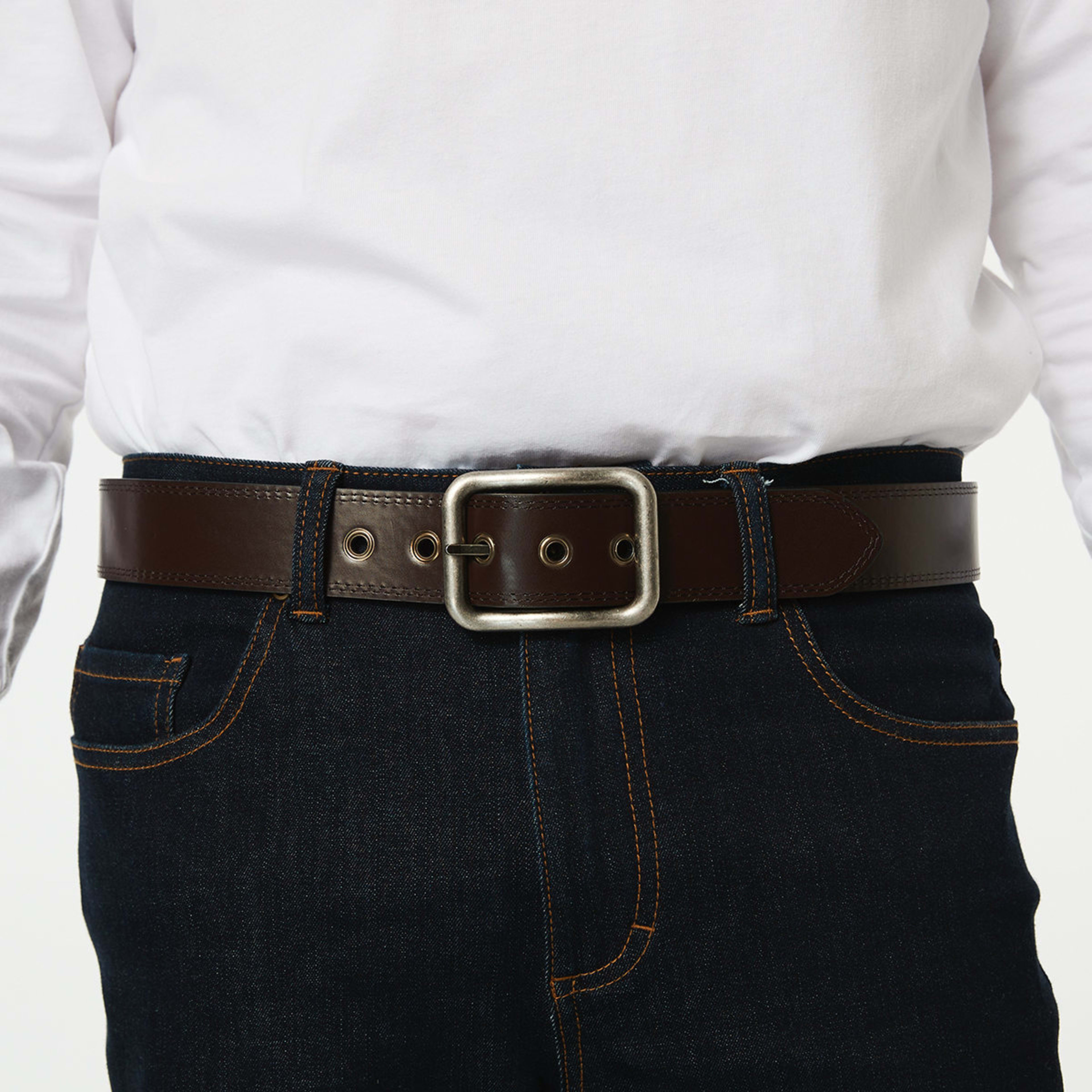 3 Workwear Heavy Duty Reversible Work Belt - Small Black, 3 of 4