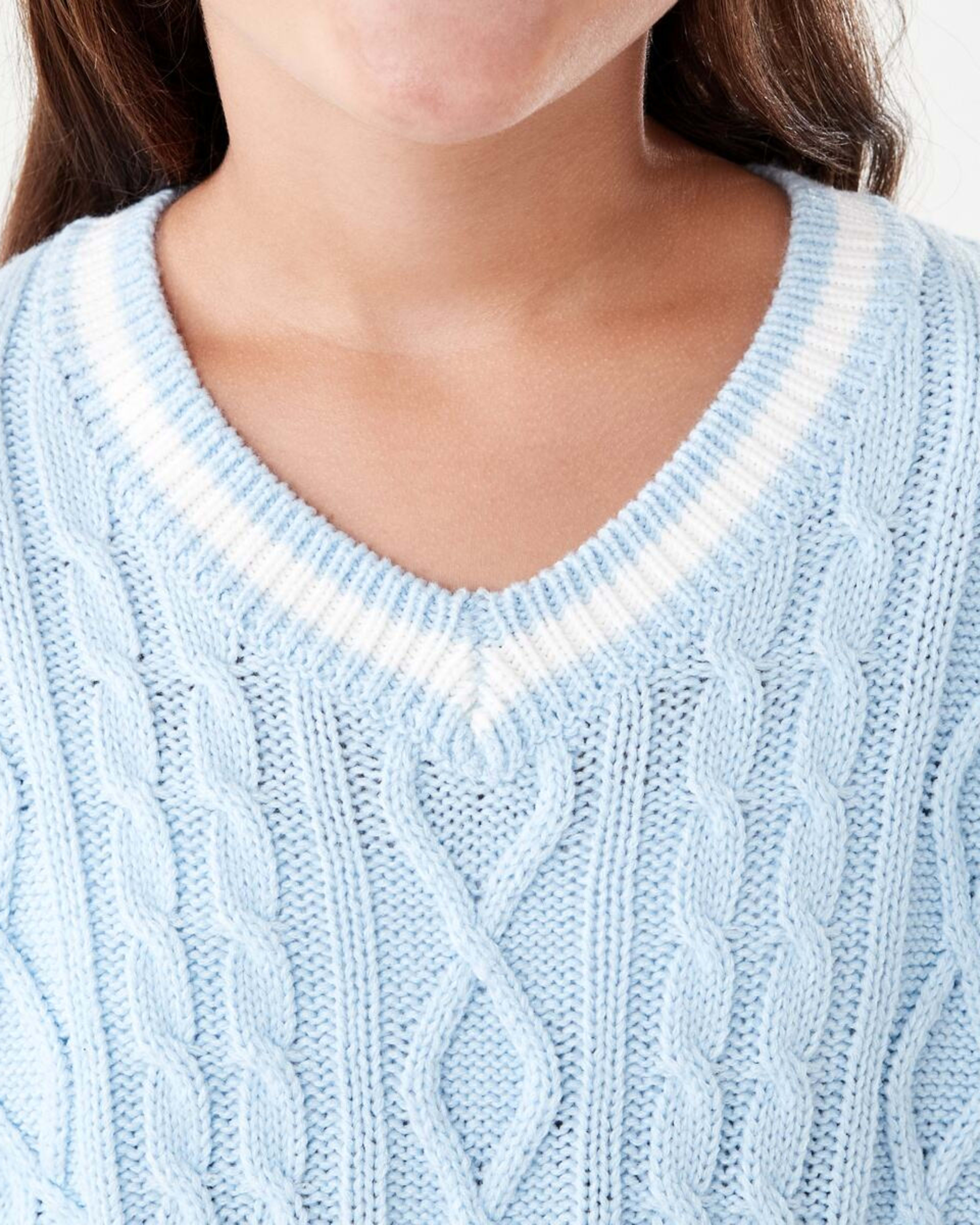 4 Cable Knit Jumper Doll Blue, 4 of 9