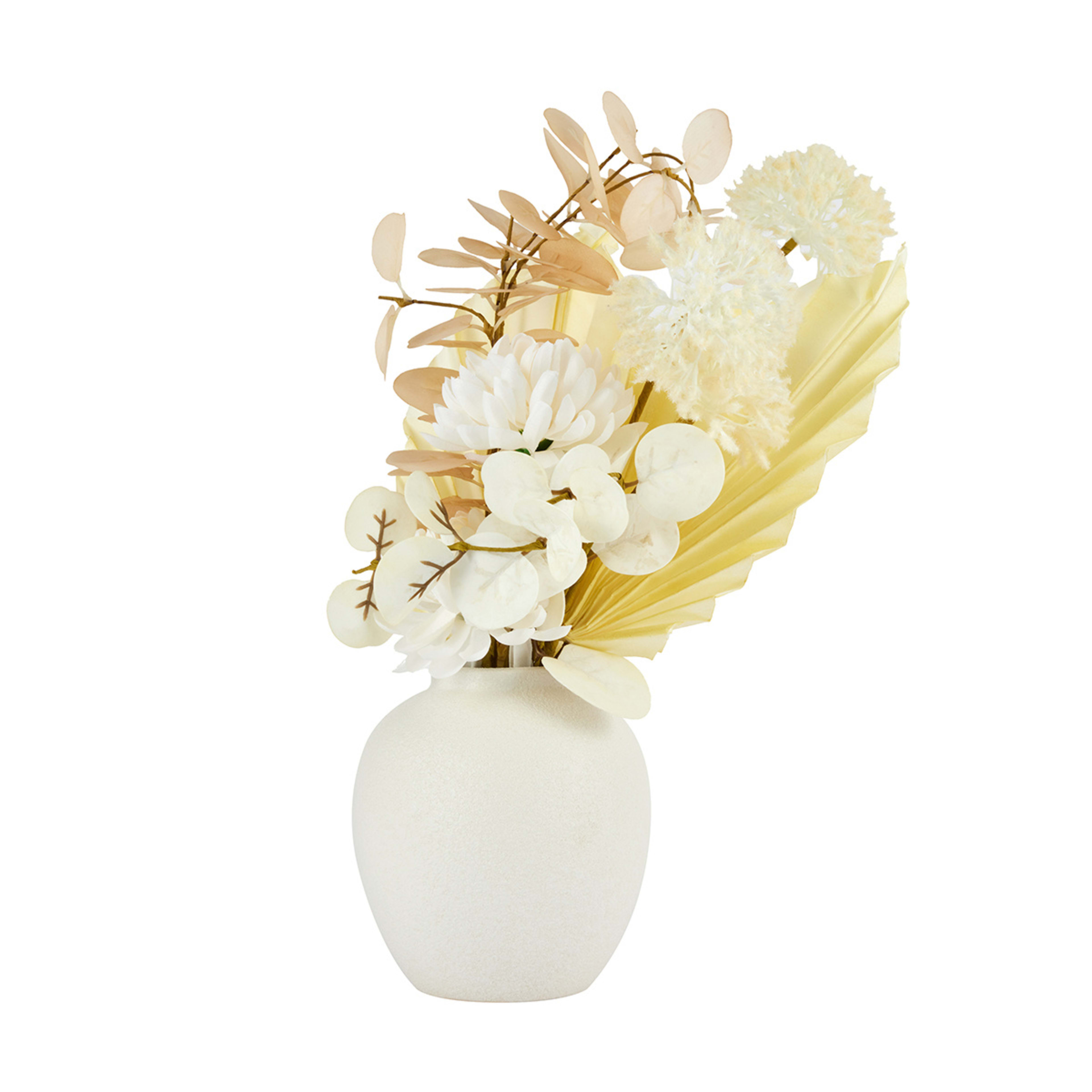 1 Artificial Neutral Florals in Vase