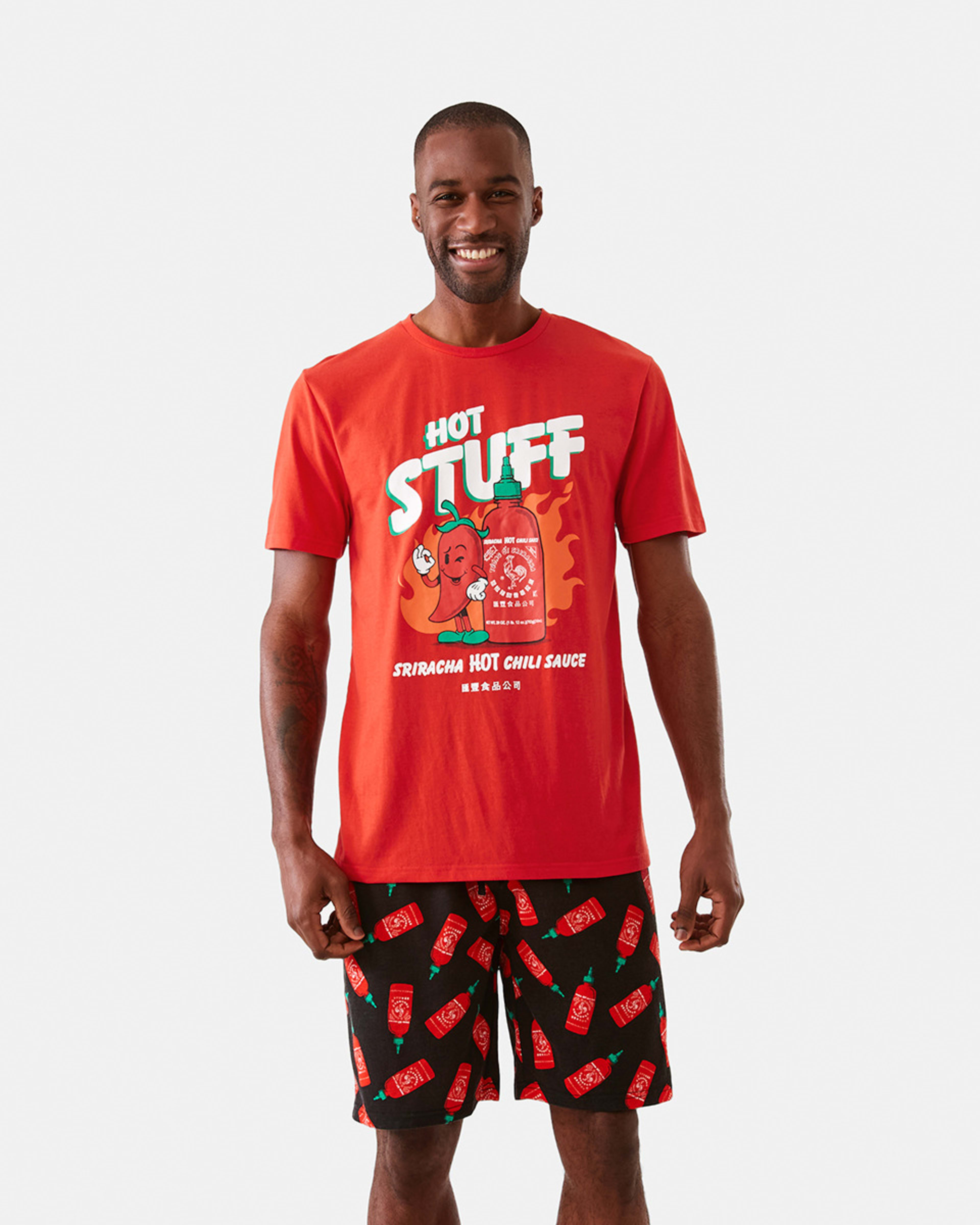 1 License Short Sleeve Pyjama Set Sriracha, 1 of 8