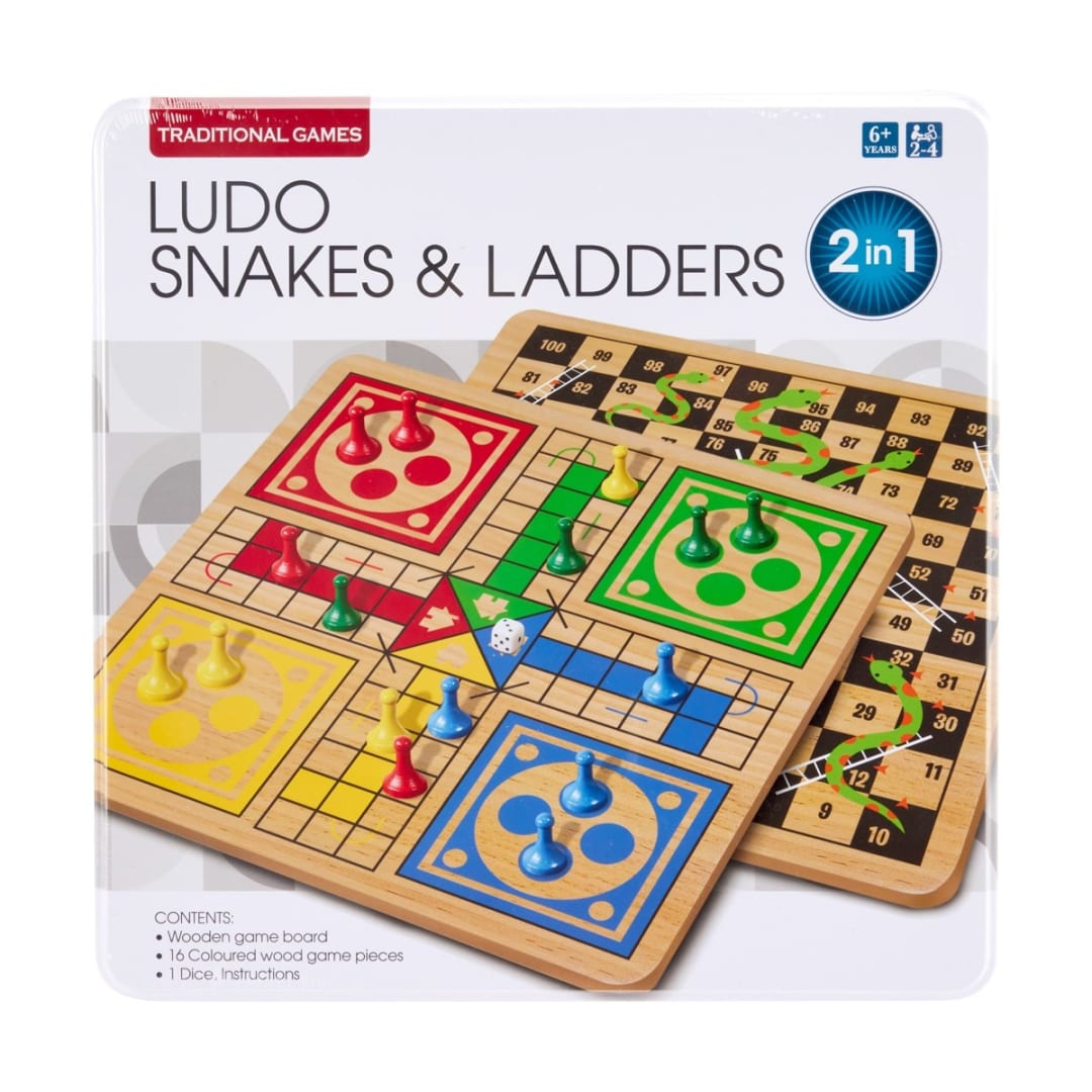 Traditional Games 2In1 Ludo and Snakes & Ladders Kmart