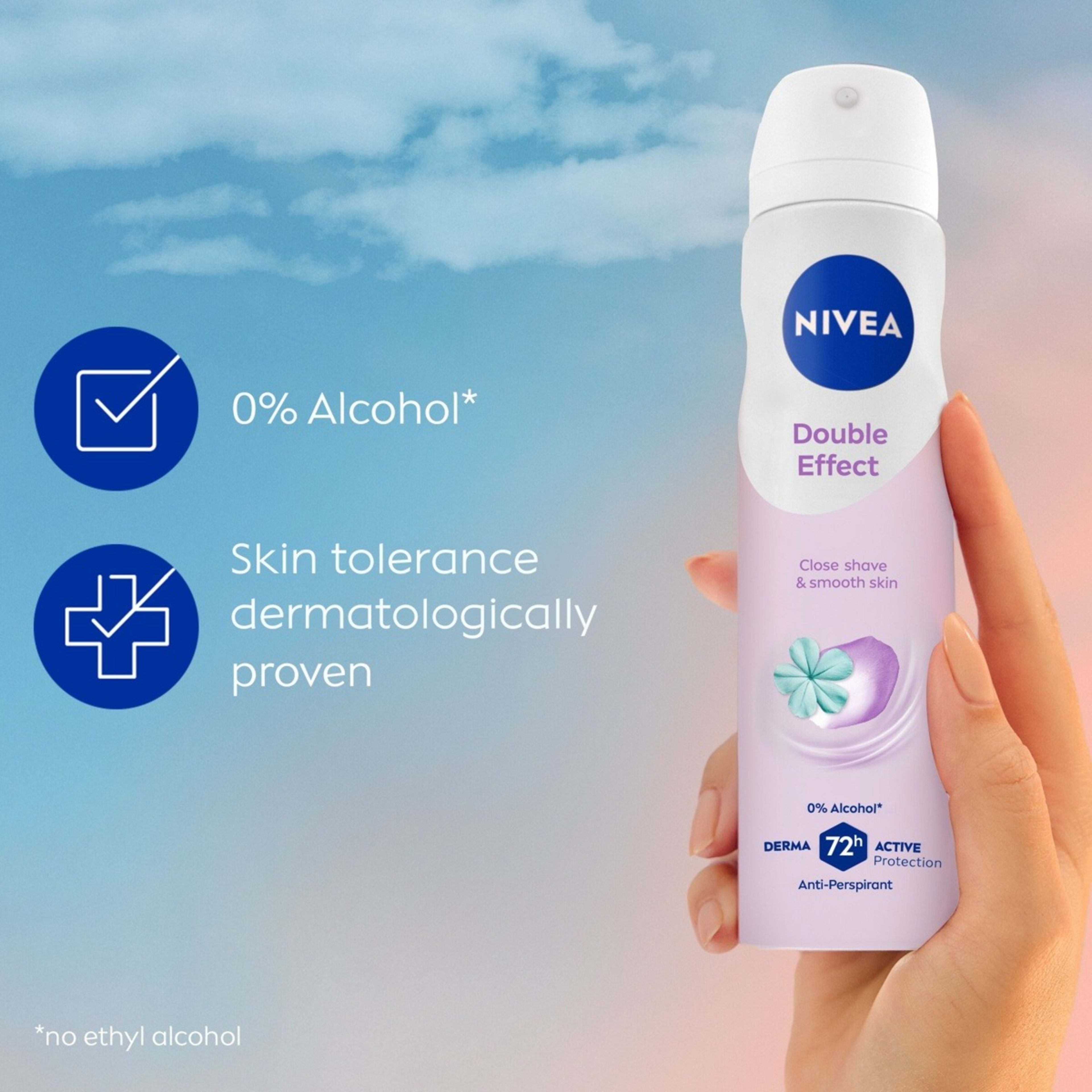 6 Nivea Double Effect Anti-Perspirant Aerosol Deodorant 250ml, 6 of 8