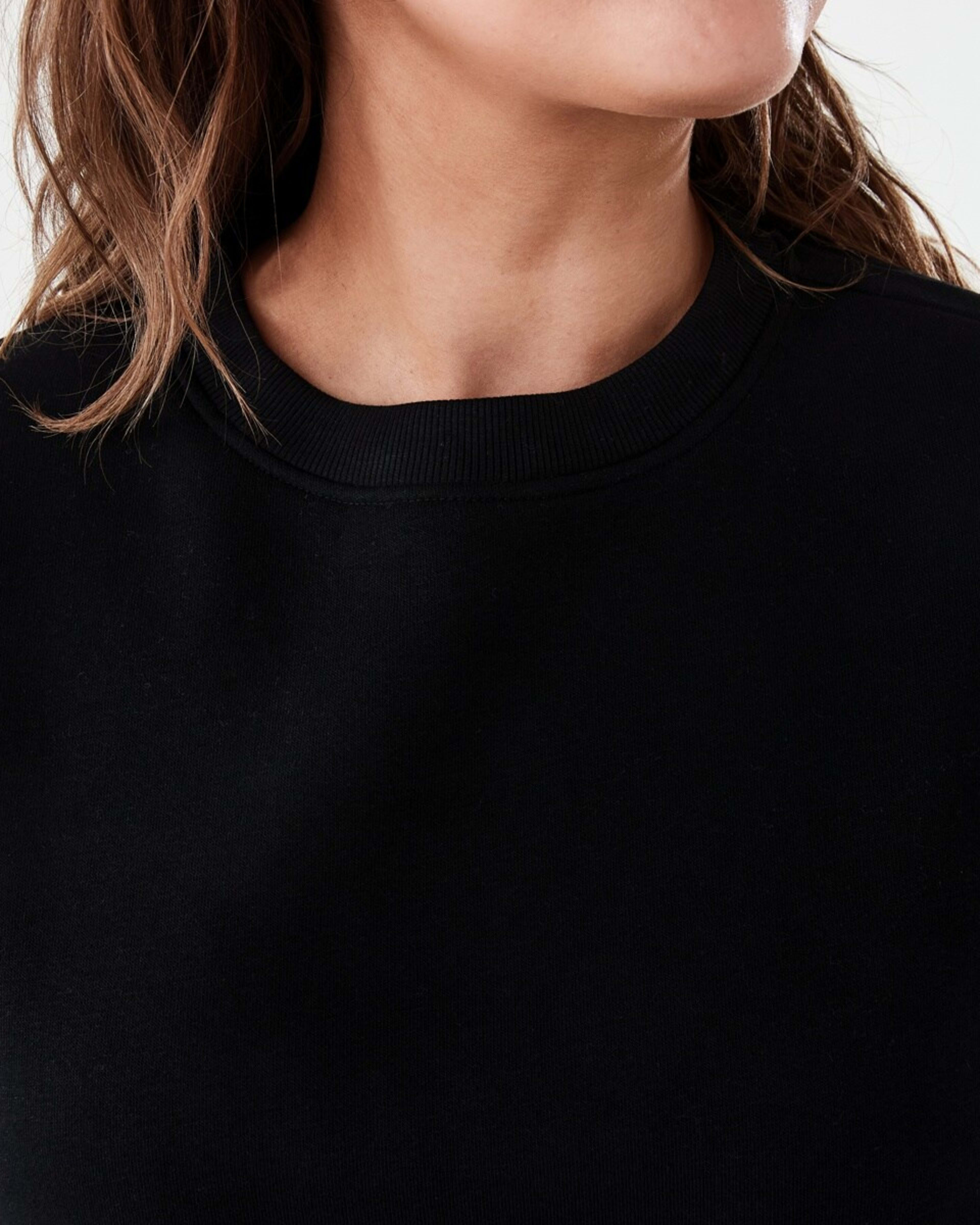 5 Oversized Crew Neck Sweatshirt Black, 5 of 6