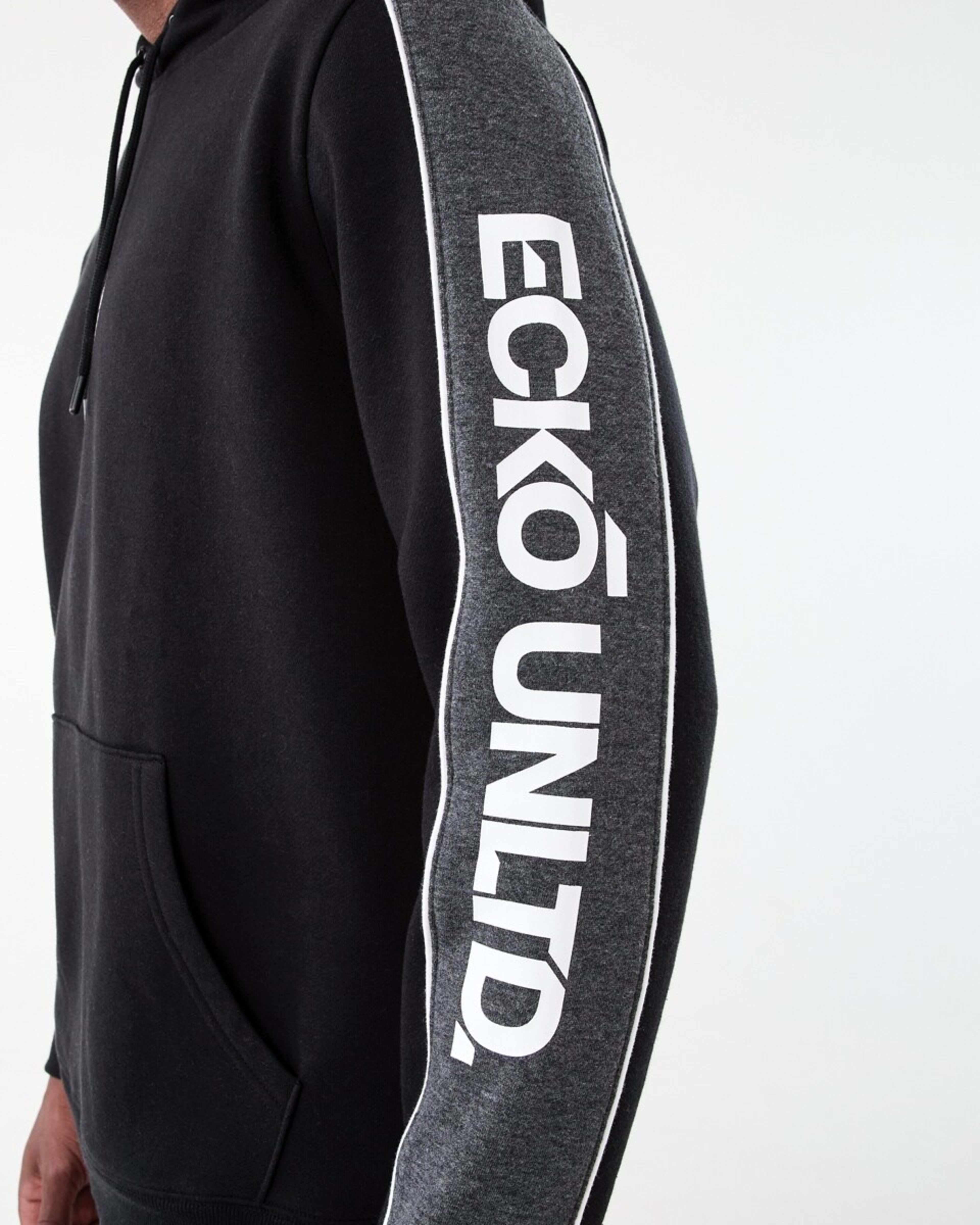 6 Ecko License Panelled Hoodie Black, 6 of 8