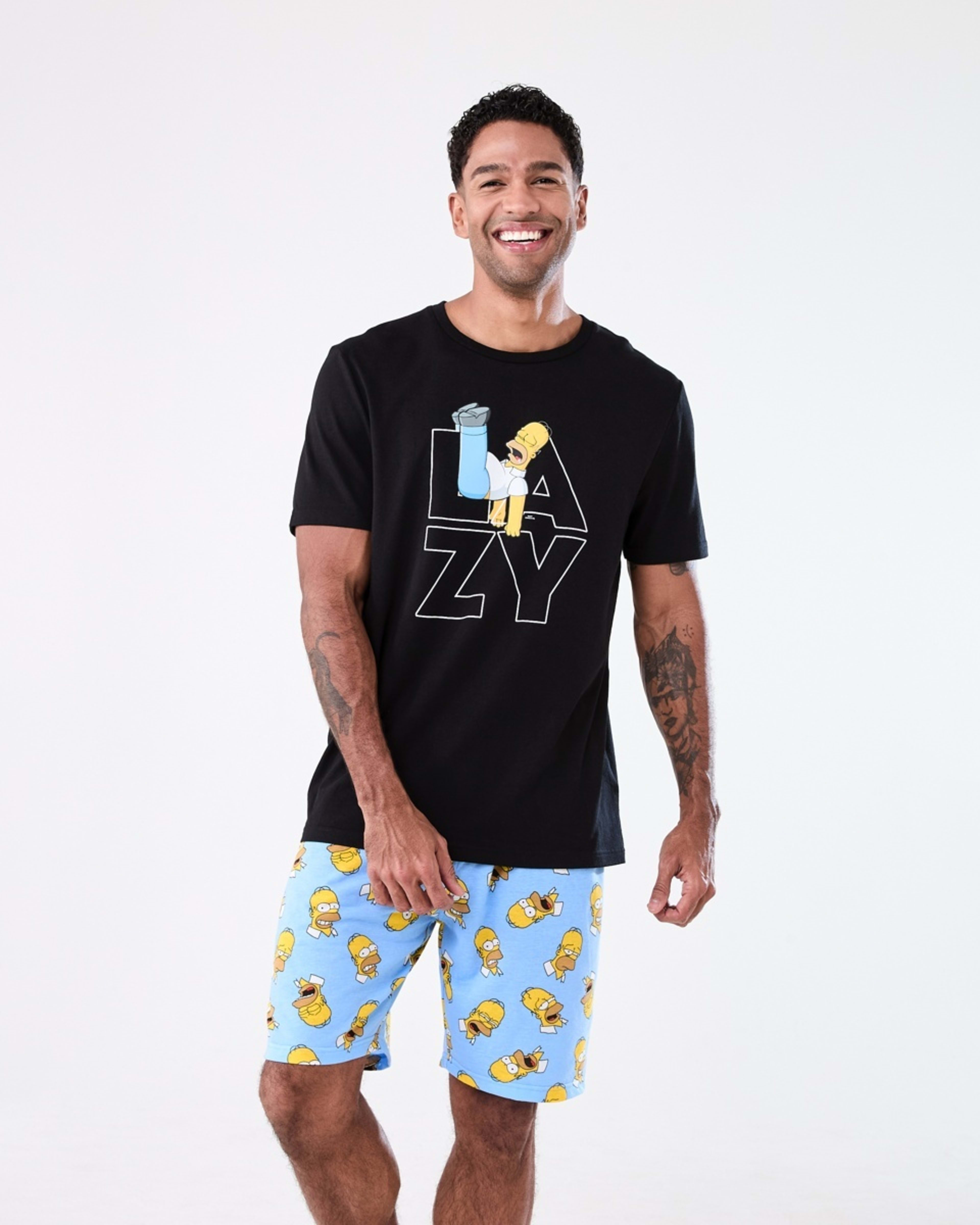 1 The Simpsons License Short Sleeve Pyjama Set SIMPSONS