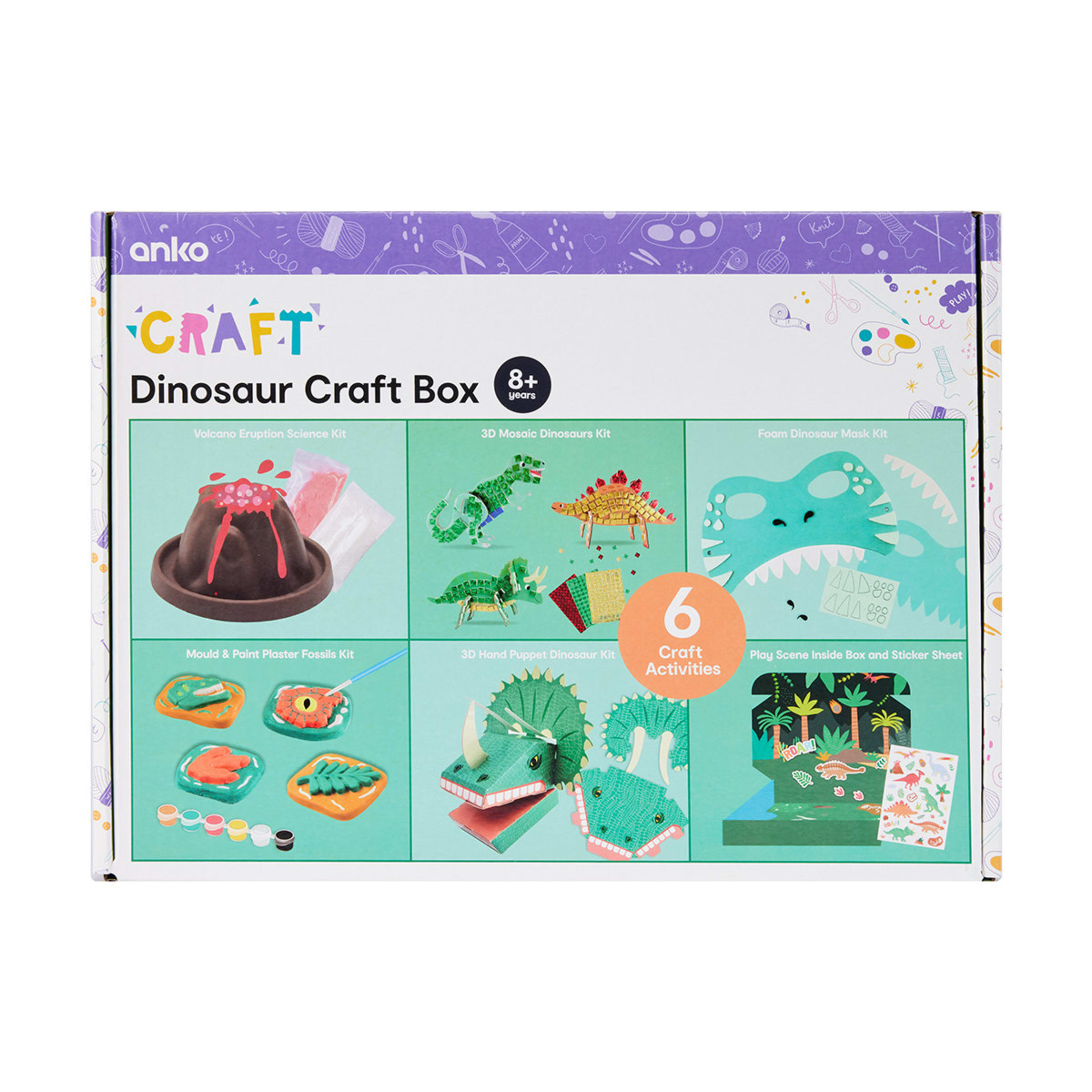 1 31 Piece Dinosaur Craft Box, 1 of 10