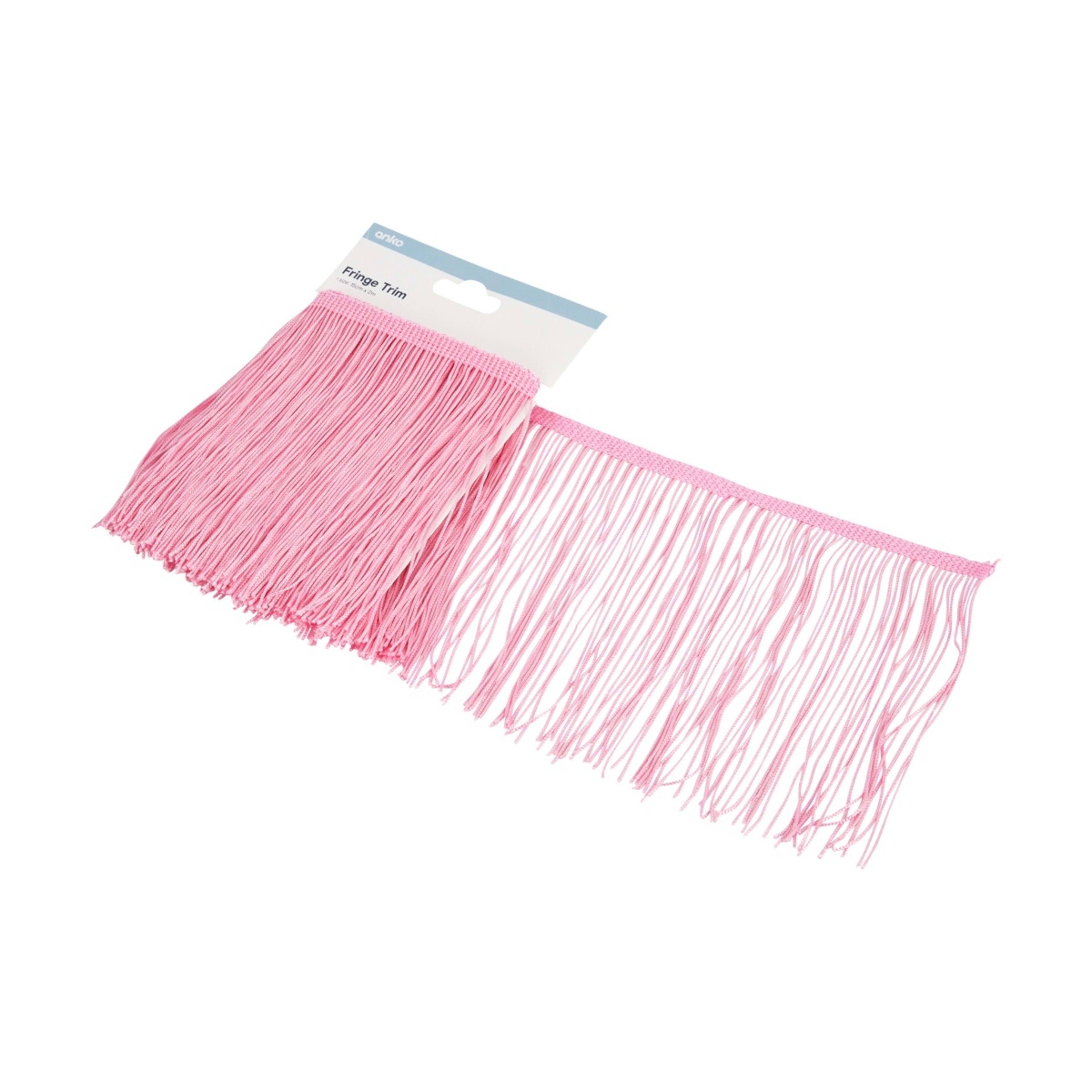3 Fringe Trim - Pink, 3 of 3