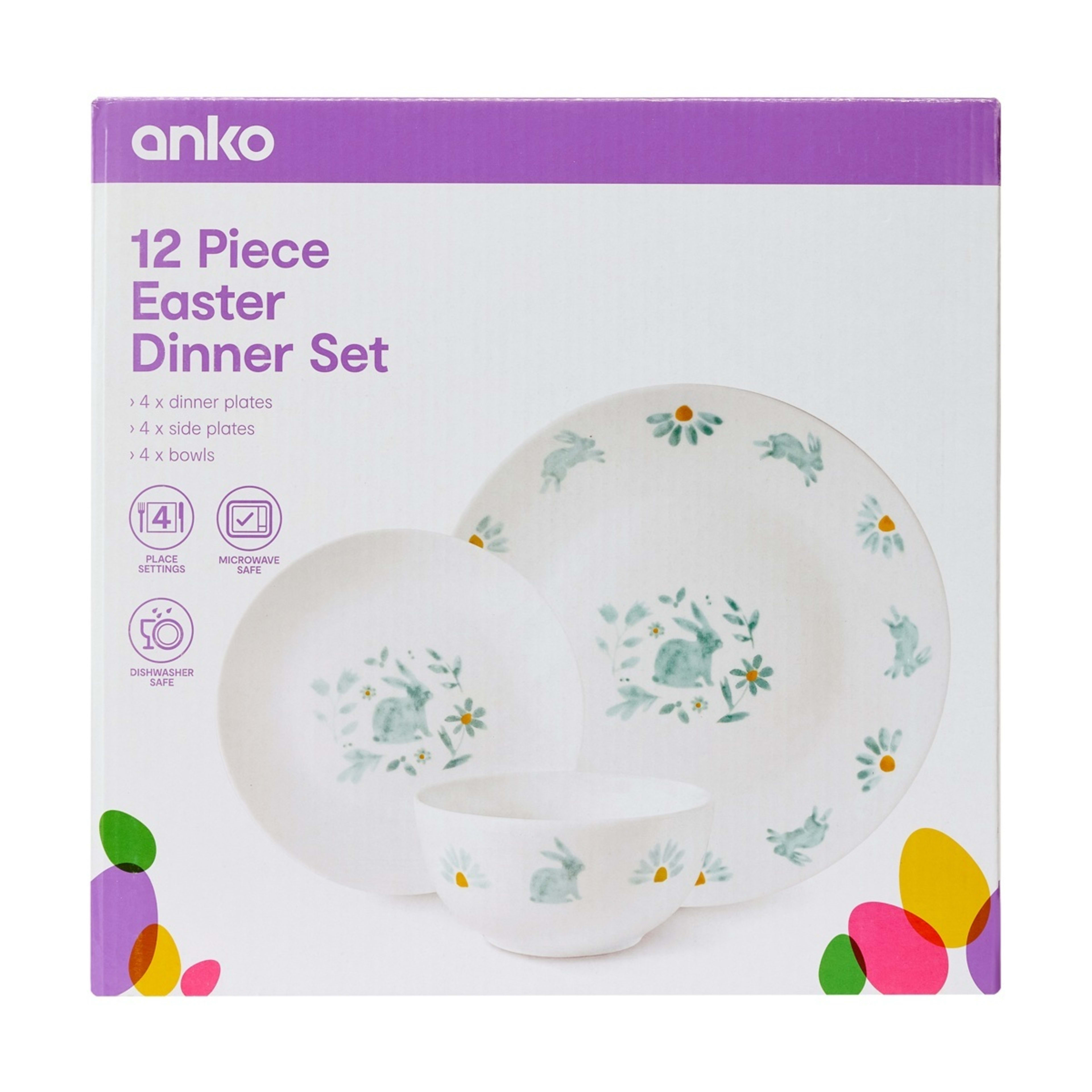 7 12 Piece Easter Dinner Set, 7 of 7