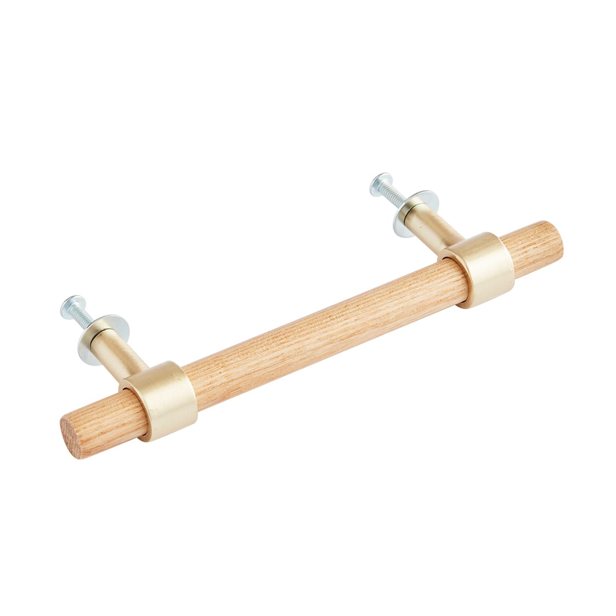 2 Pack Large Oak and Gold Look Handles Kmart