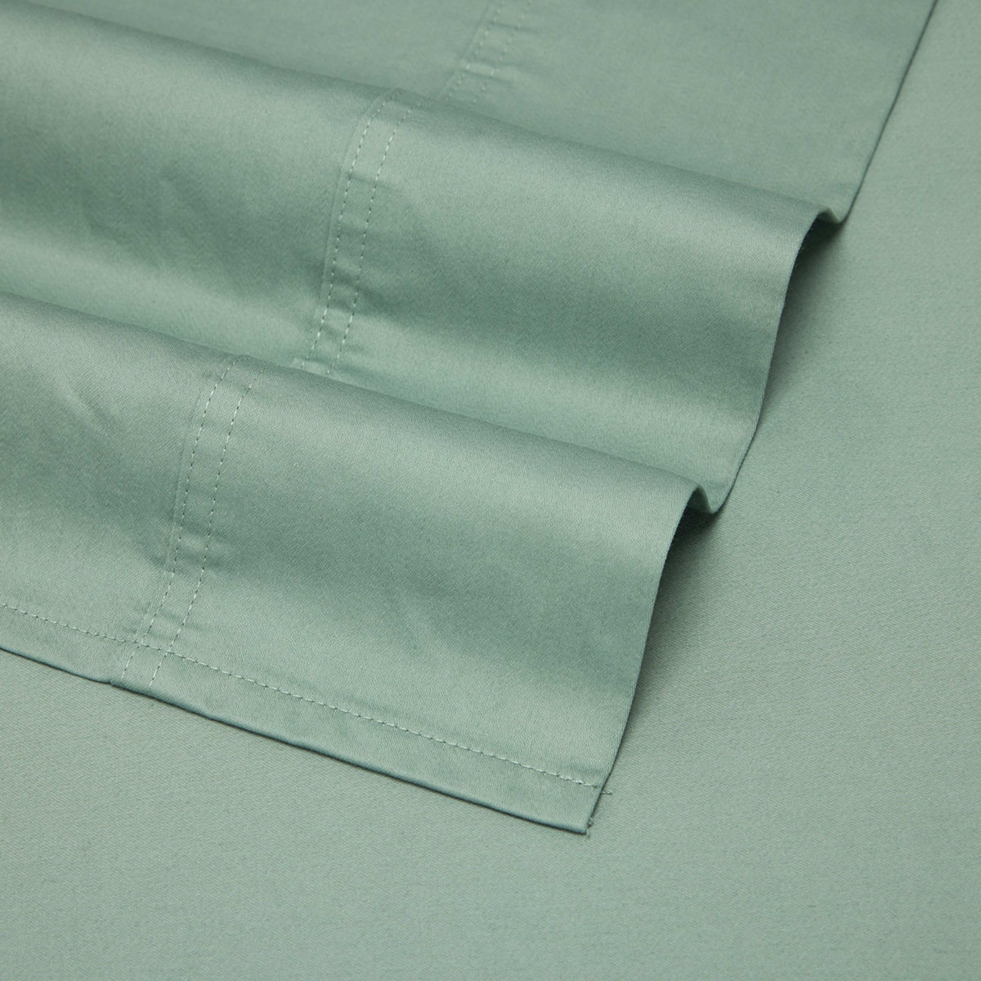 4 500 Thread Count Australian Grown Cotton Sheet Set - Queen Bed, Sage, 4 of 7