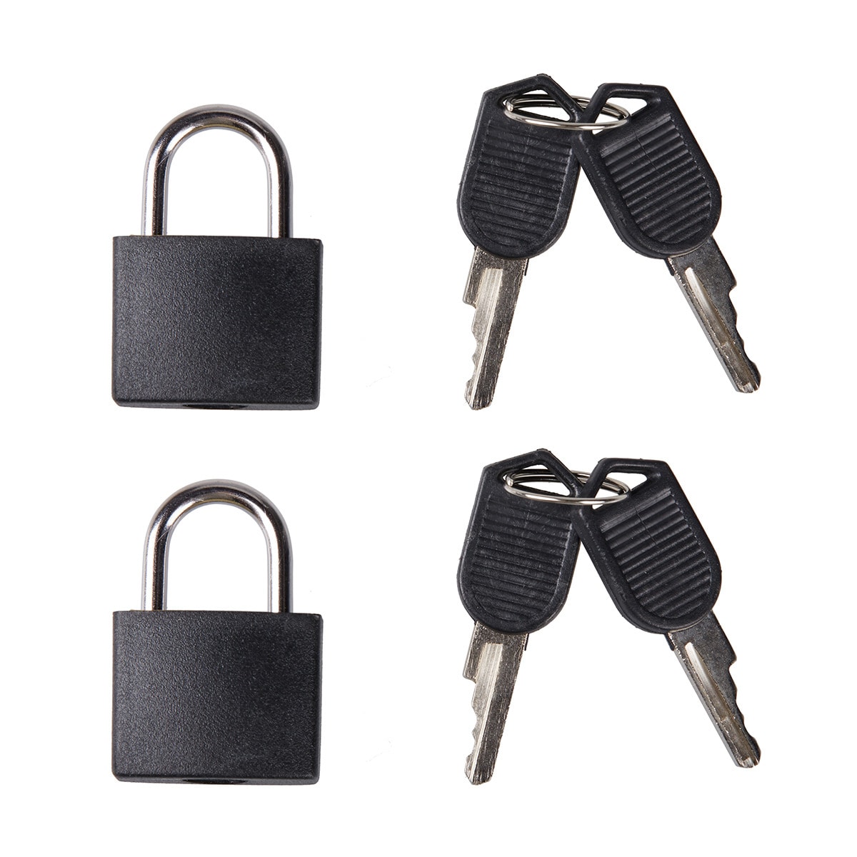 2 Key Travel Locks Black Kmart