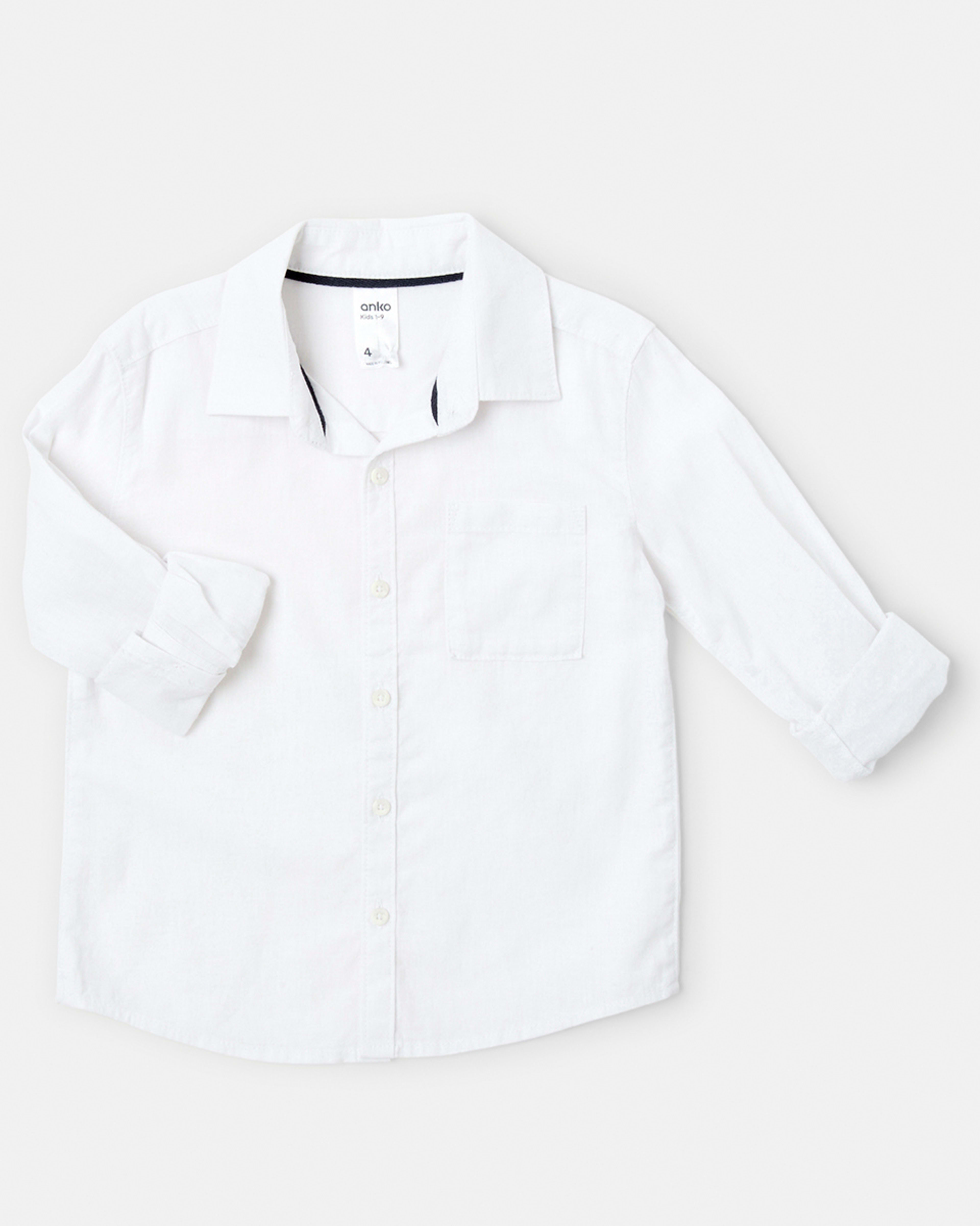 8 Long Sleeve Linen Shirt White, 8 of 9