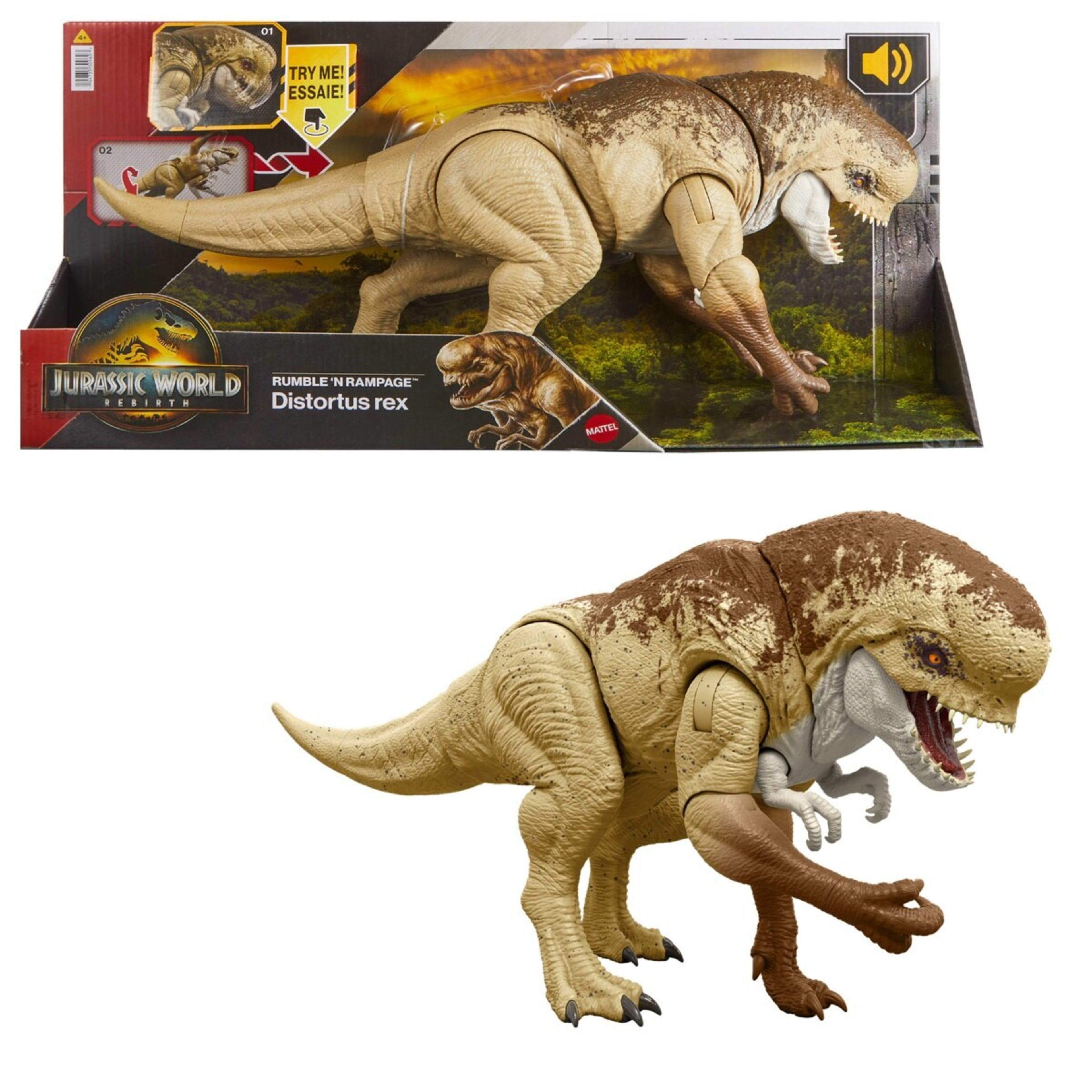 1 Jurassic World Rebirth: Rumble 'N Rampage Distortus Rex Figure