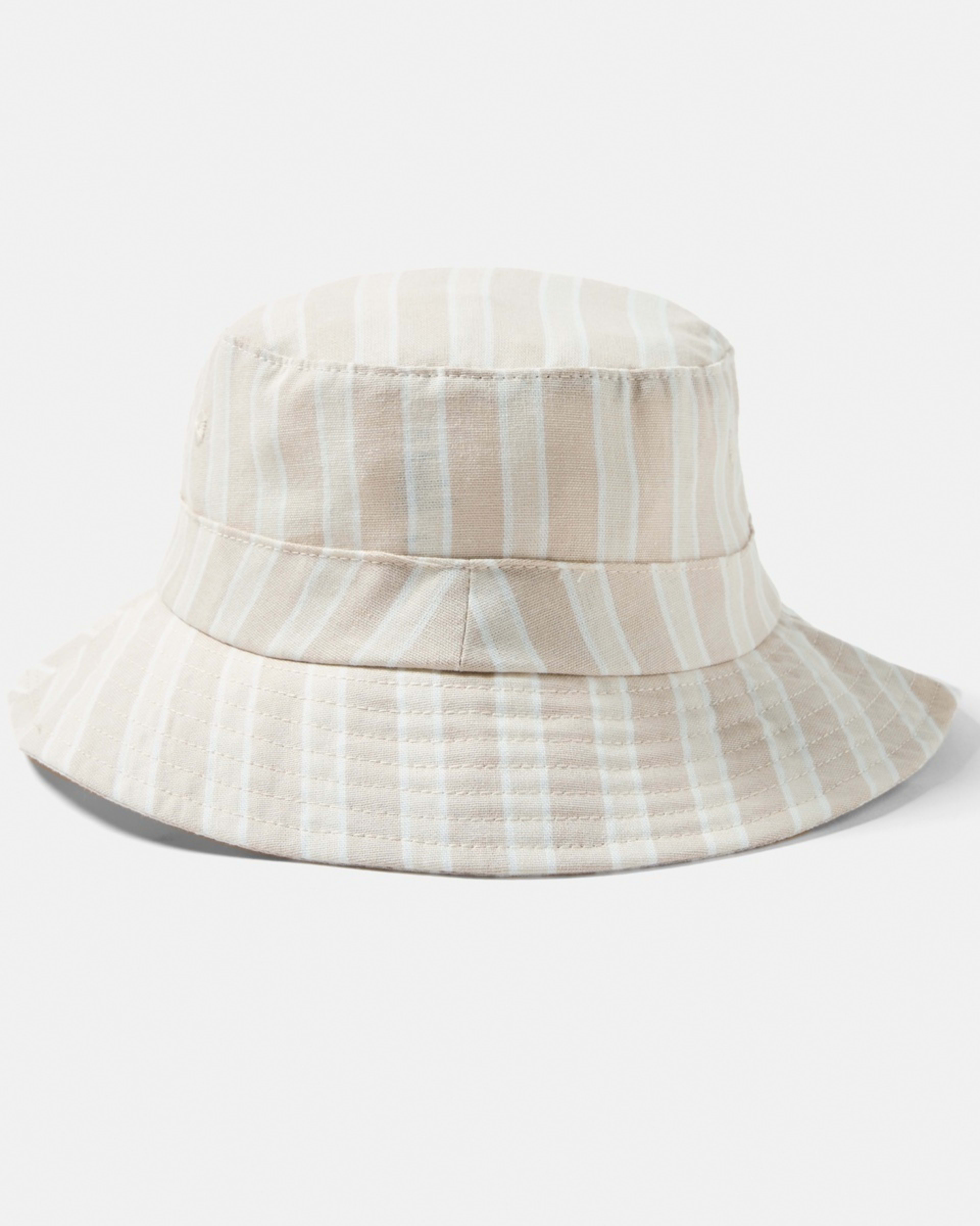 1 Wide Brim Summer Hat ECRU STRIPE, 1 of 2