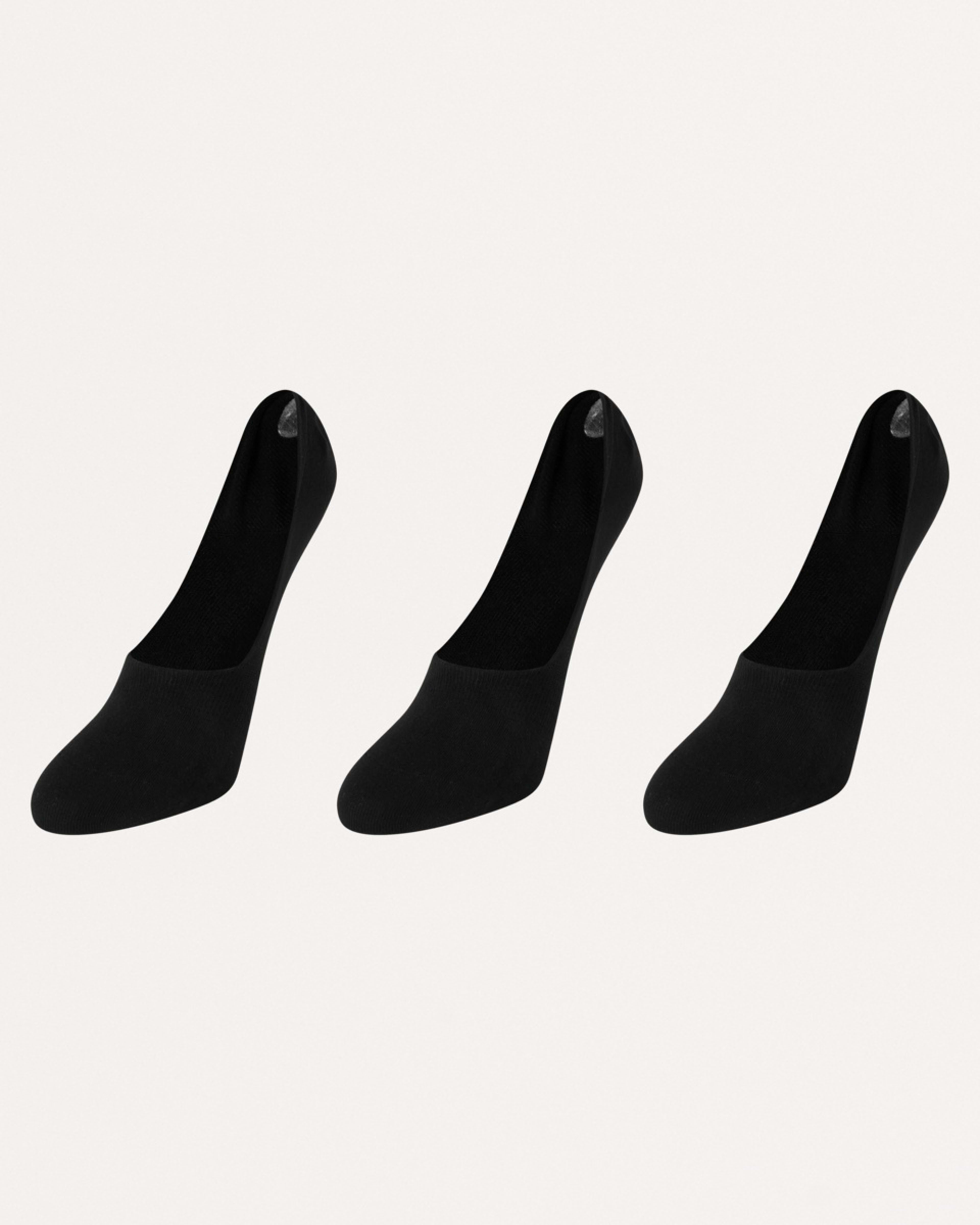 1 3 Pack Bamboo Footlets BLACK