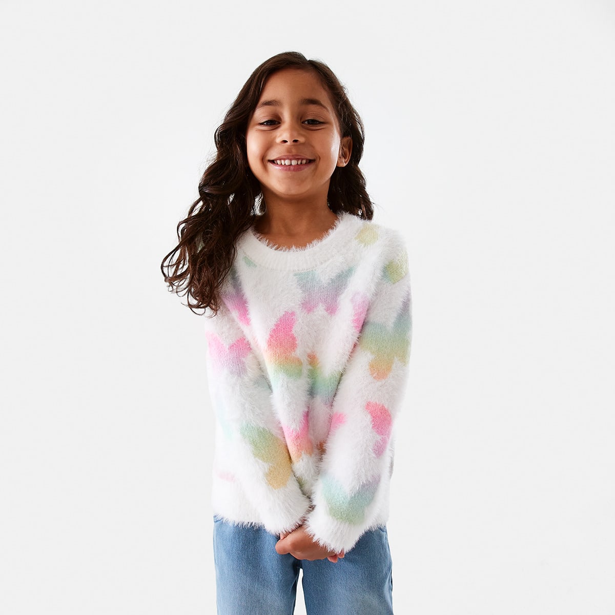 Rainbow Butterfly Knit Jumper Kmart