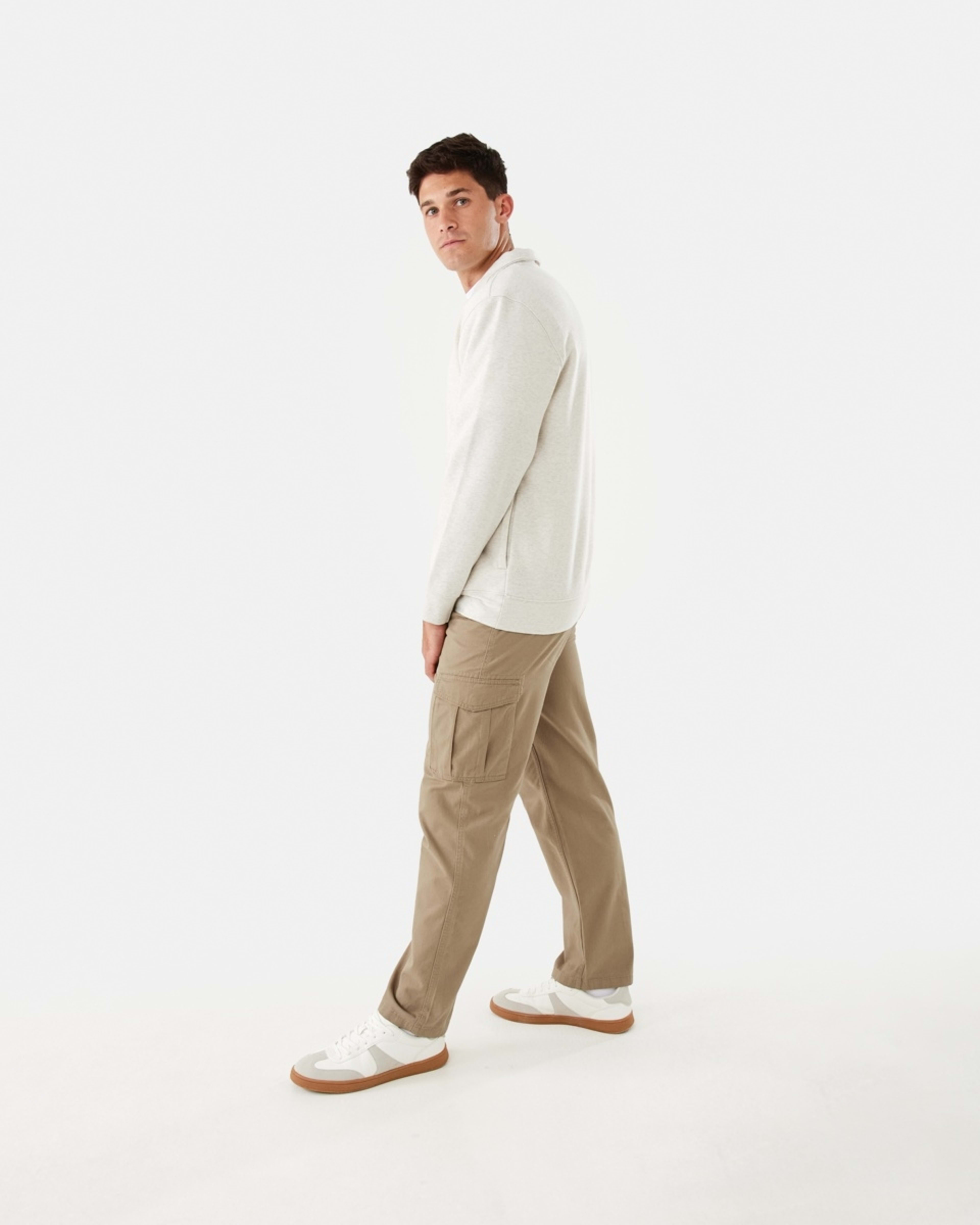 3 1/4 Zip Sweatshirt Bge Oatml, 3 of 7