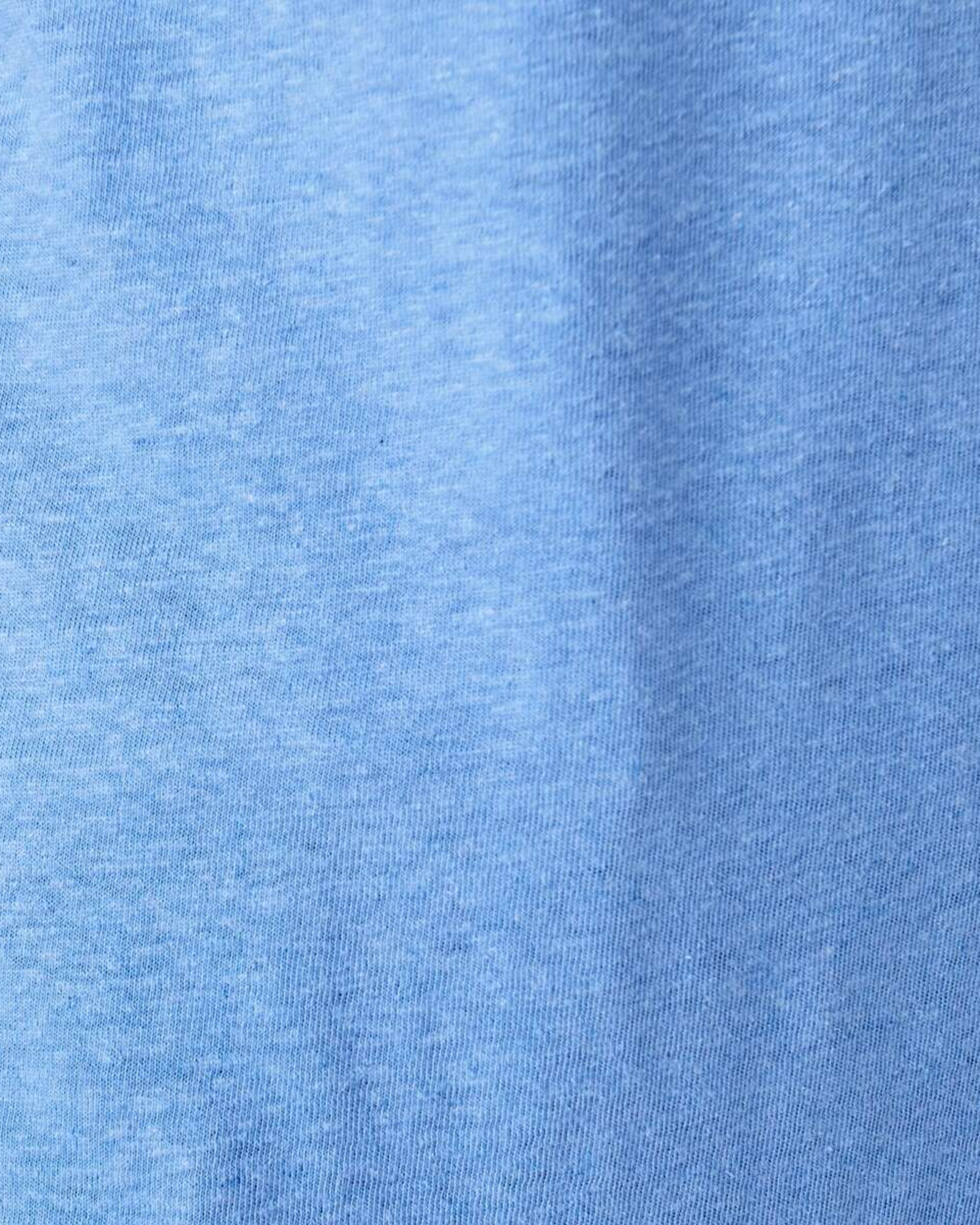 6 Linen Blend Extended Sleeve Tee Blu Marine, 6 of 6