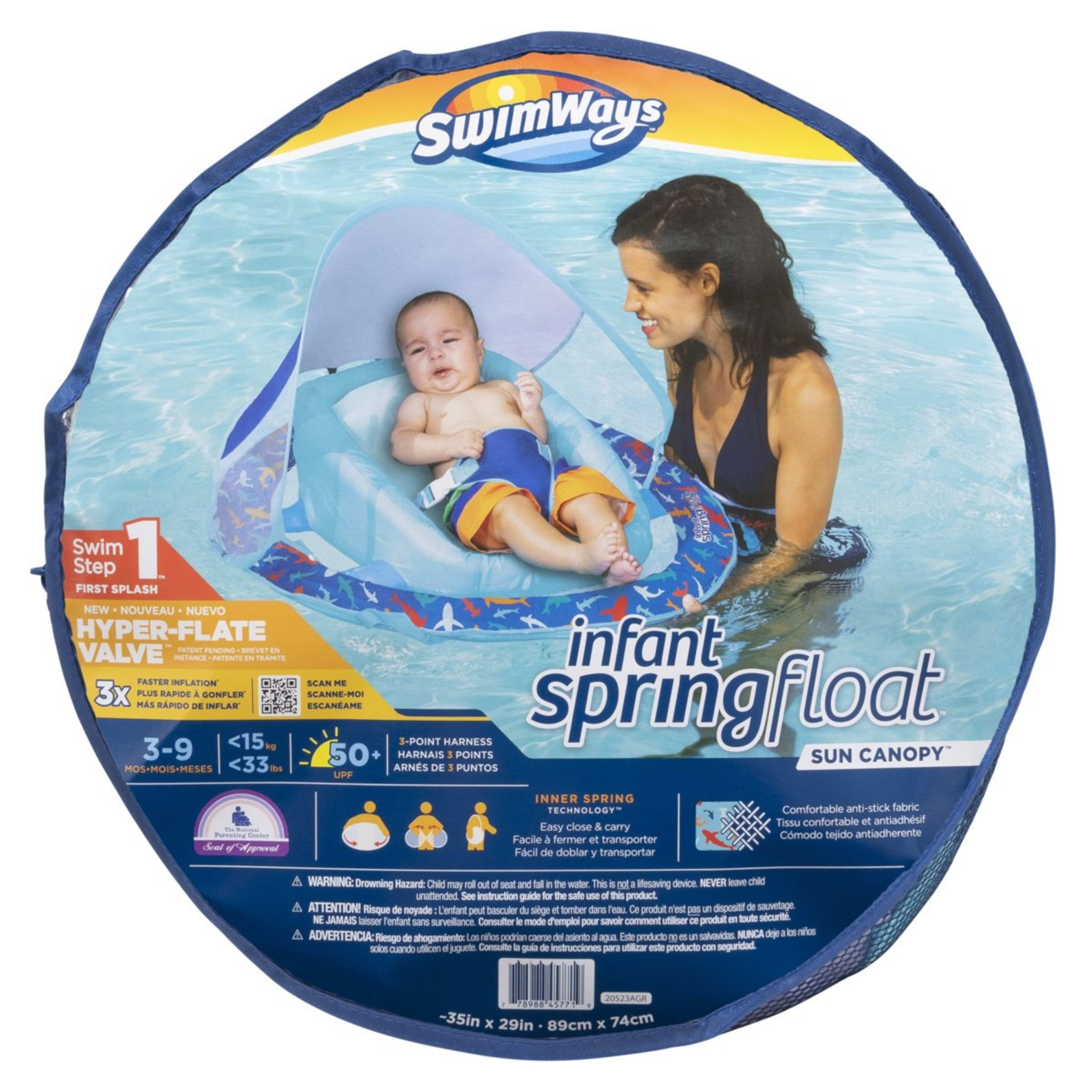 Swimways Infant Baby Spring Float Inflatable Sun Canopy Assorted Kmart