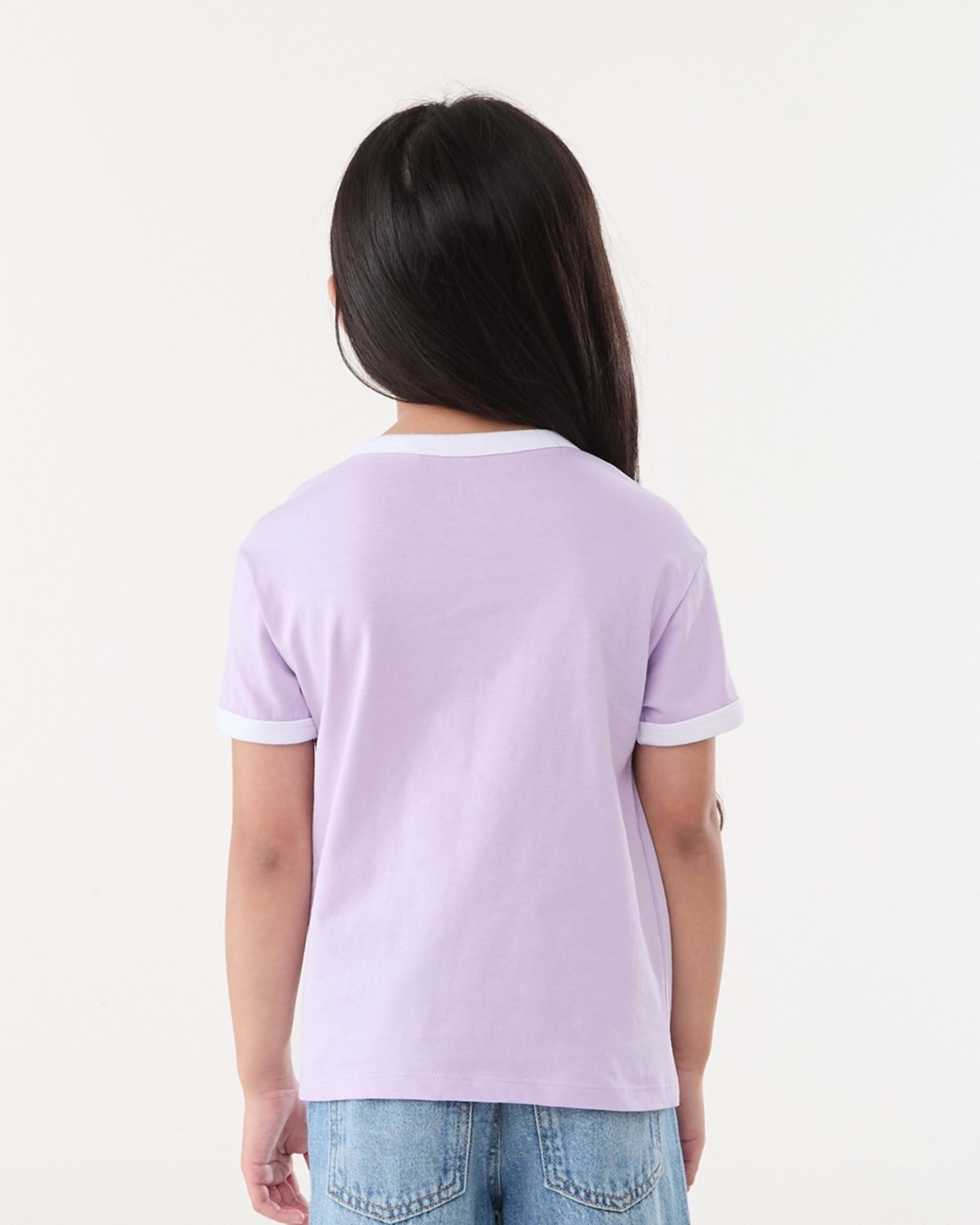 2 Ringer T-shirt NEW YORK BOW PASTEL LILAC, 2 of 6