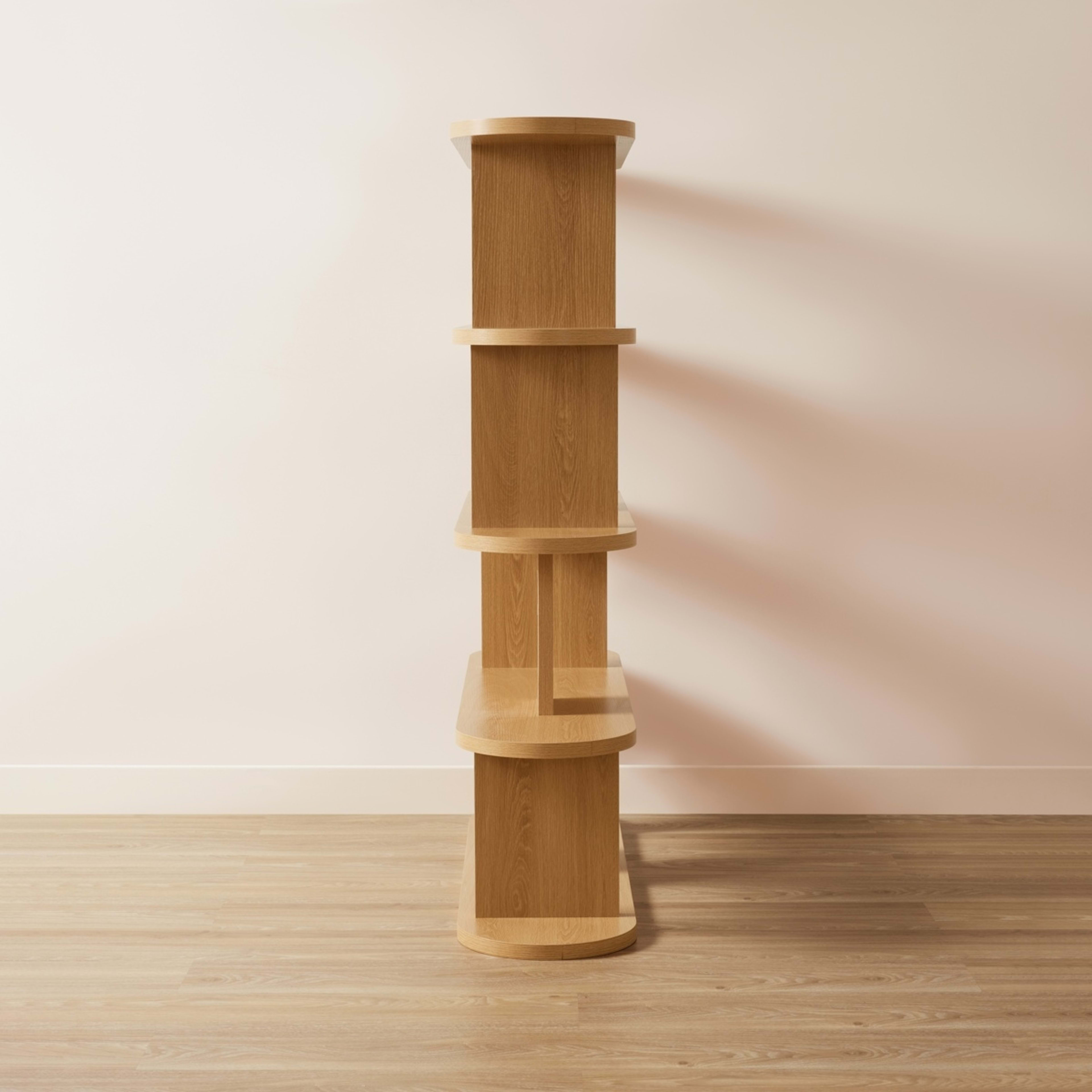 5 5 Tier Lozenge Bookshelf - Oak Look, 5 of 6