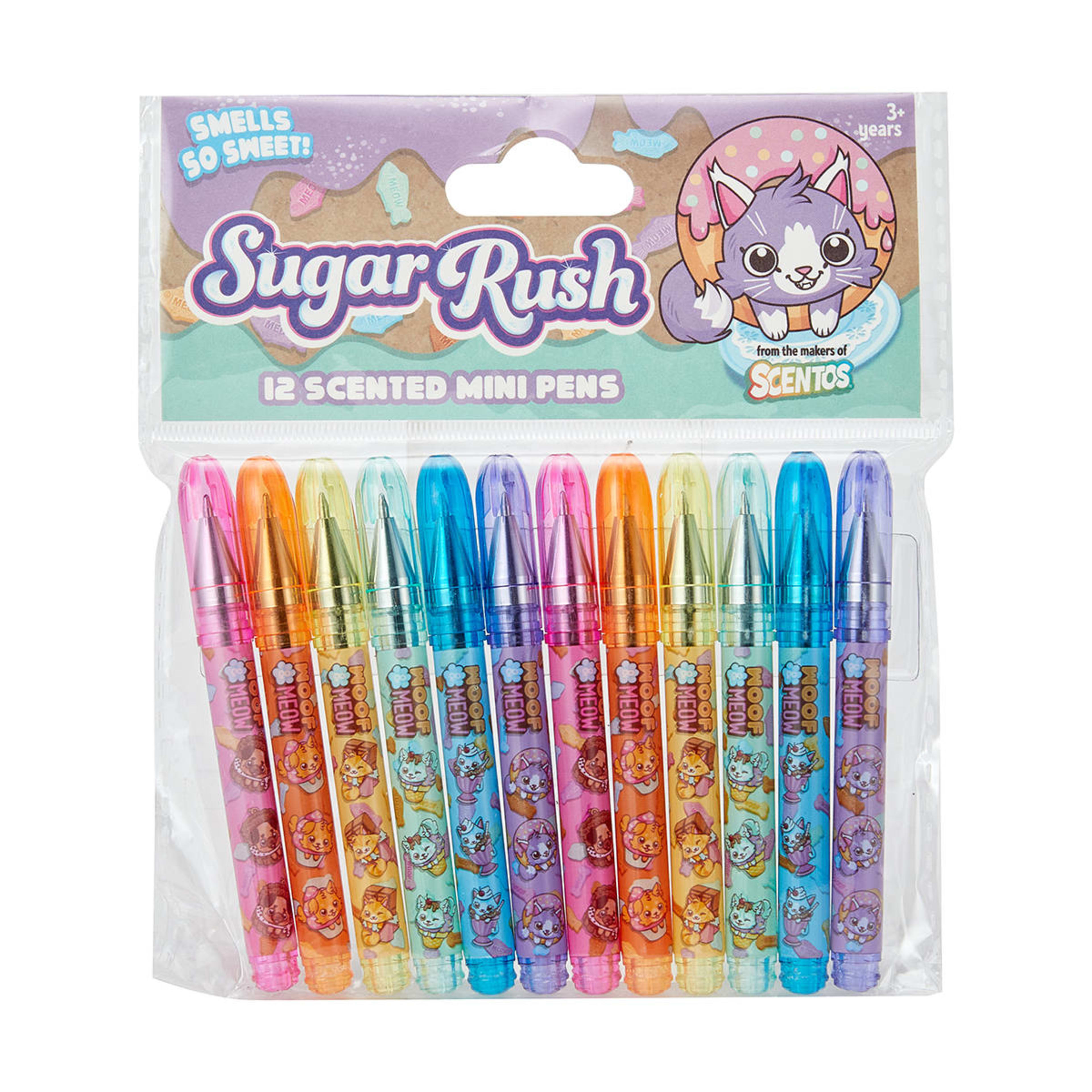 12 Pack Sugar Rush Scented Mini Pens Kmart