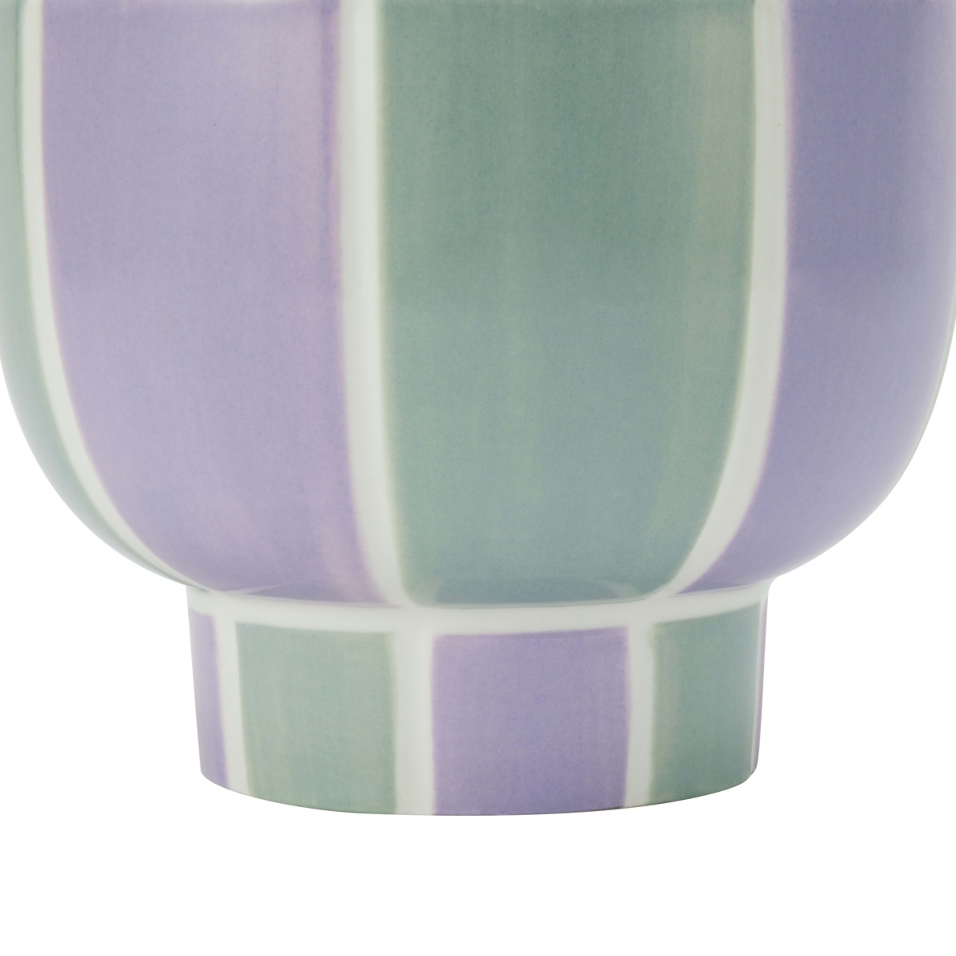 5 Tangerine and Berry Stripe Pedestal Fragrant Candle, 5 of 9