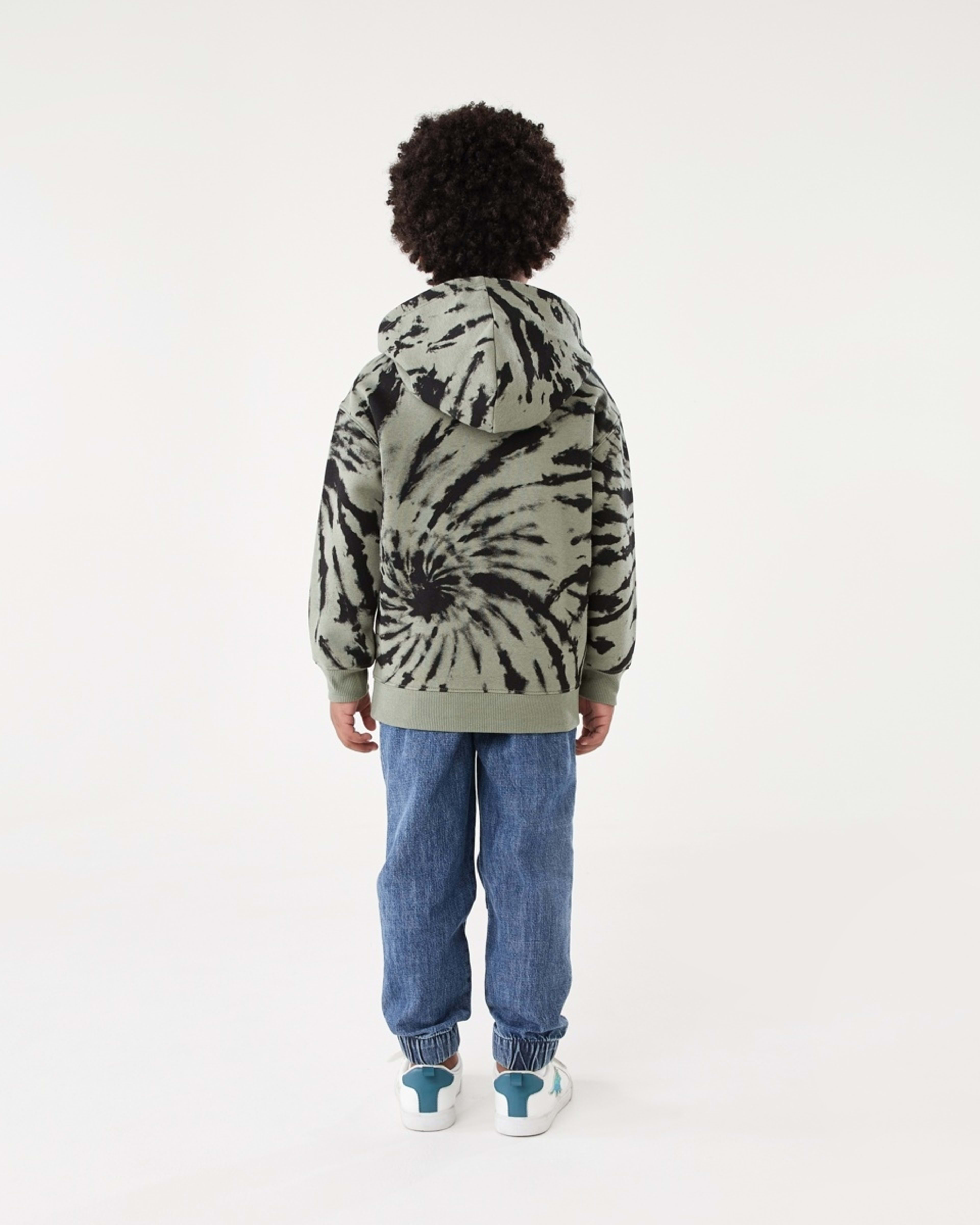 7 Print Hoodie Grn Tiedye, 7 of 9